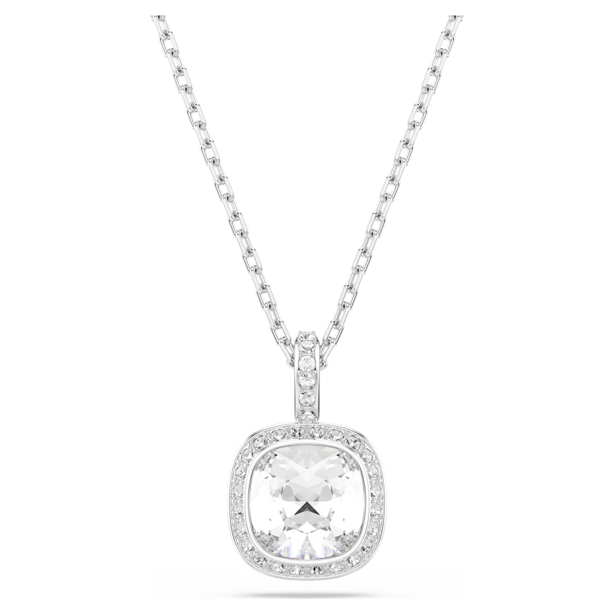 Una Angelic Anhänger, Kissenschliff, Weiß, Rhodiniert Unisex OS