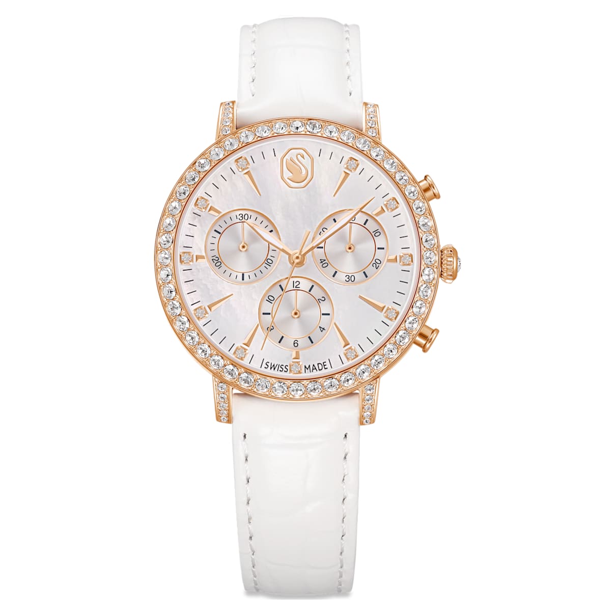 Orologio Matrix tennis chrono, Fabbricato in Svizzera, Cinturino in pelle, Tono oro rosa, Finitura in tono oro rosa OS