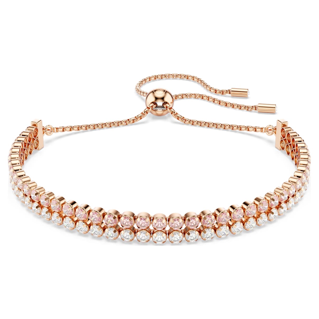 Matrix Armband, Rundschliff, WeiÃŸ, 18K rosÃ©goldbeschichtet Unisex OS
