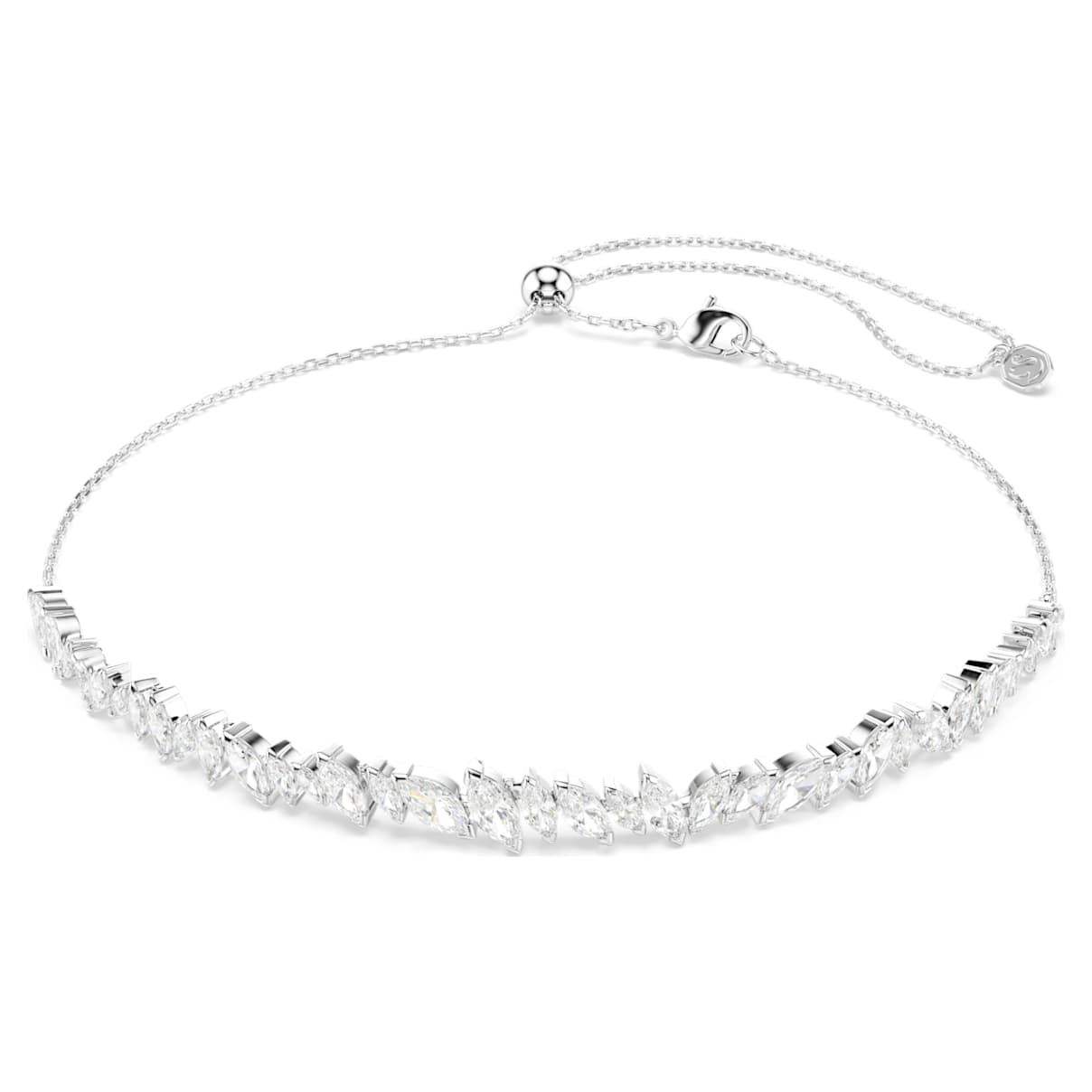 Mesmera Halsband, Marquise Schliff, WeiÃŸ, Rhodiniert Unisex OS