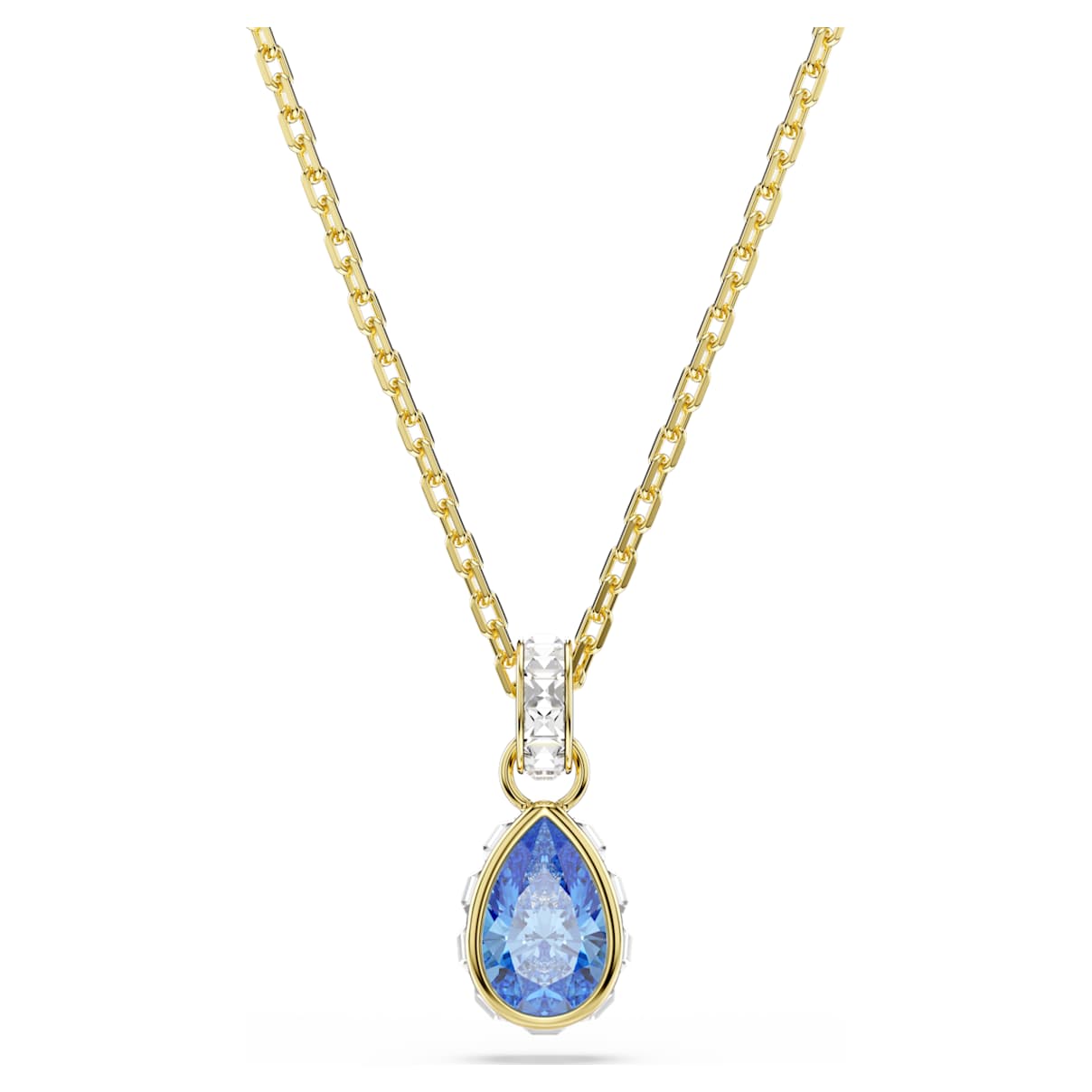 Chroma AnhÃ¤nger, Tropfenschliff, Blau, 18K goldbeschichtet Unisex OS