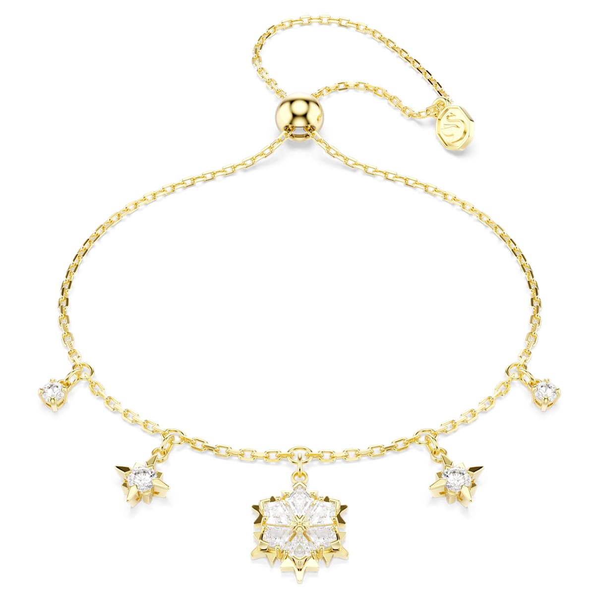 Magic Armband, Verschiedene Schliffe, Schneeflocke, WeiÃŸ, 18K goldbeschichtet Unisex OS