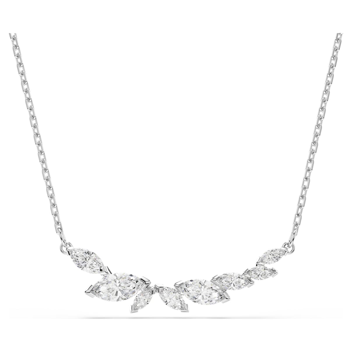 Mesmera Halskette, Marquise Schliff, WeiÃŸ, Rhodiniert Unisex OS