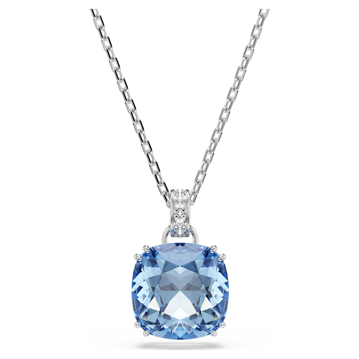 Pendente Millenia, Taglio Cushion, Blu, Placcato rodio OS