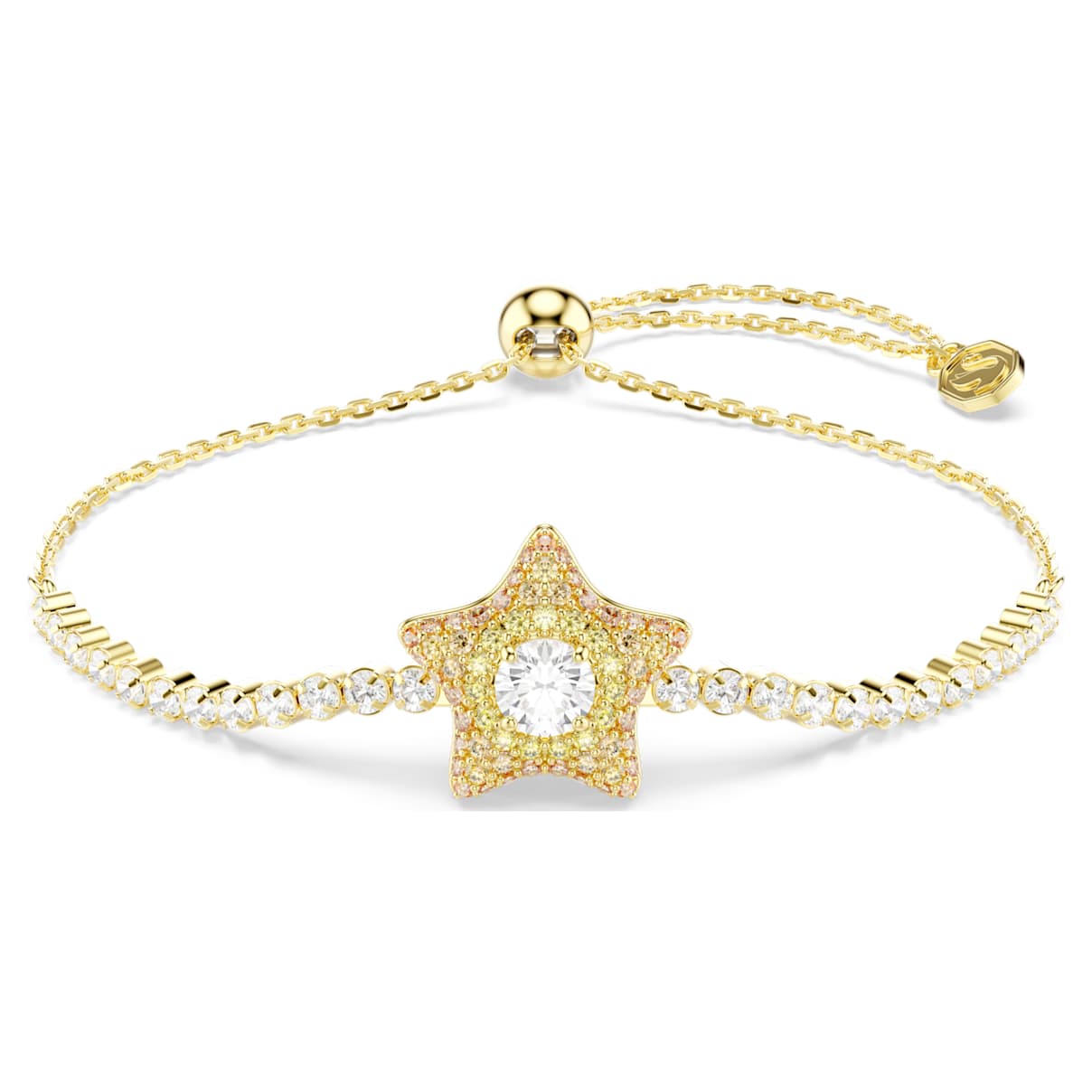 Swarovski Sublima Bracelet  Round Cut  Star  Multicoloured  18K Gold Finish