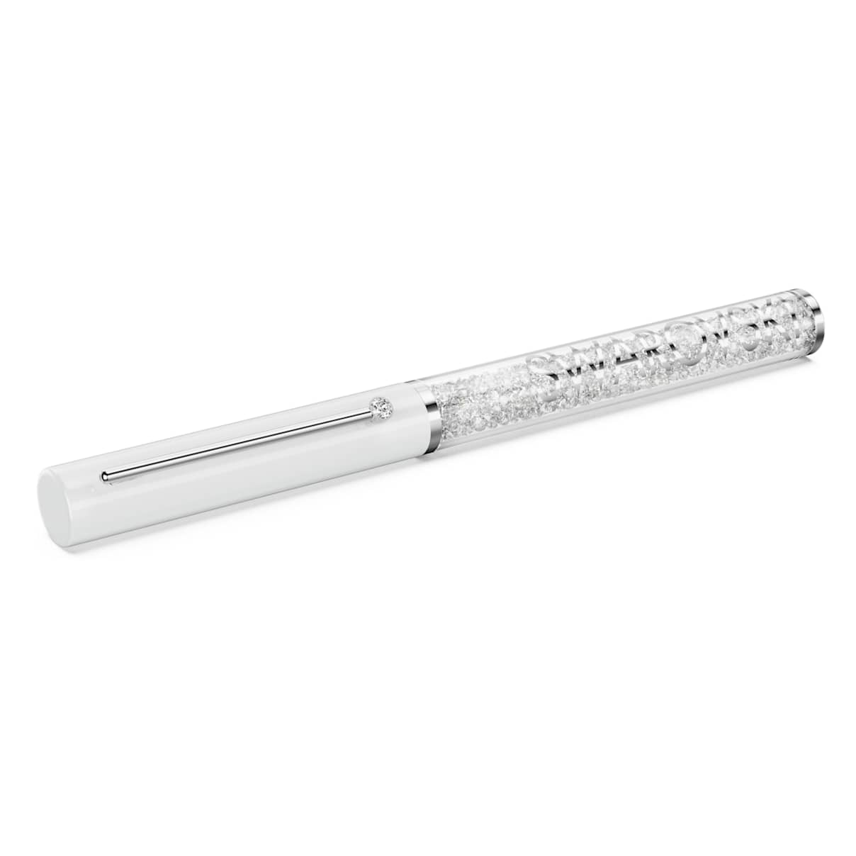 Penna a sfera Crystalline, Laccato bianco, cromato OS