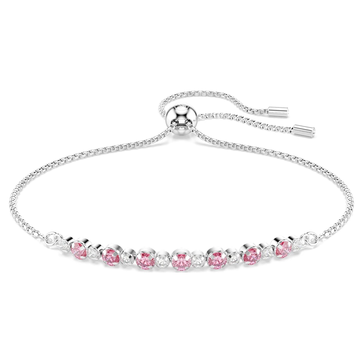 Braccialetto Matrix, Taglio Round, Rosa, Placcato rodio OS