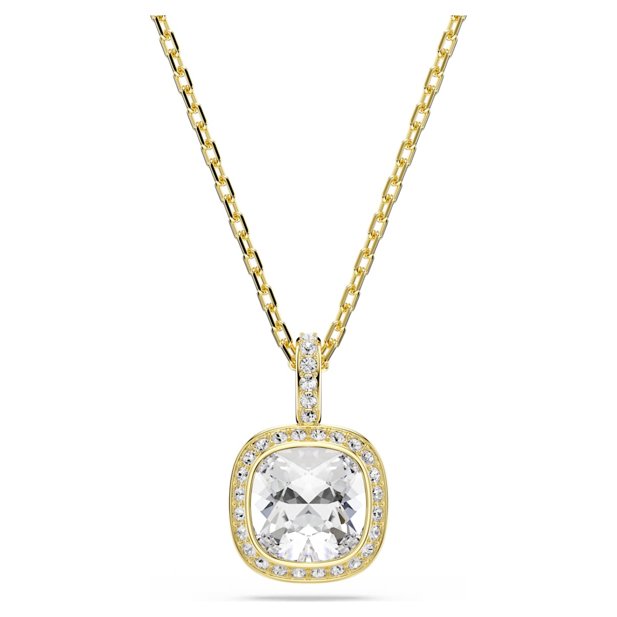 Pendente Una Angelic, Taglio Cushion, Bianco, Finitura oro 18K OS