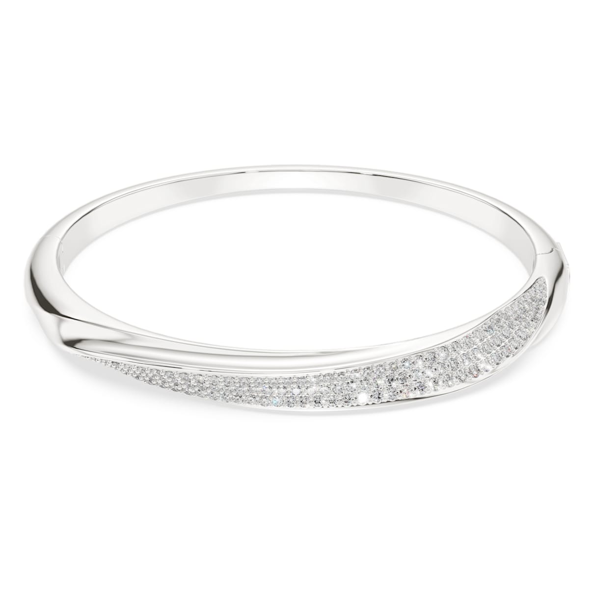Swarovski Classica armband, Ronde slijpvorm, Wit, Sterling zilver