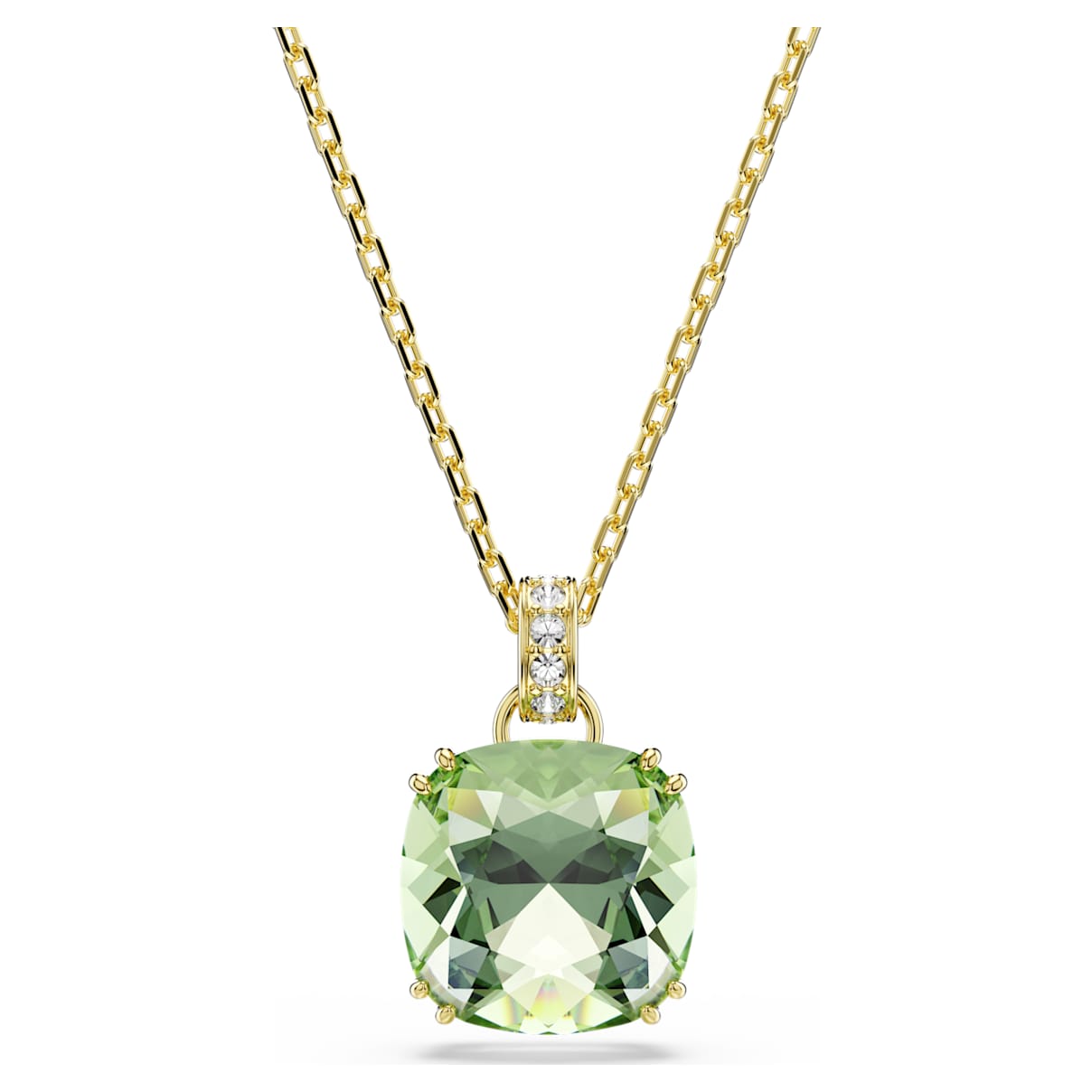 Pendentif Millenia, Taille coussin, Vert, Doré à l’or 18 carats (750/1000)