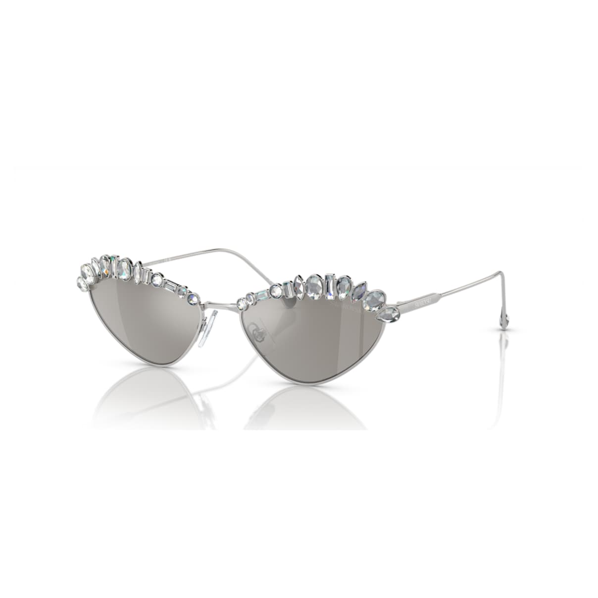 Occhiali da sole, Forma Cat-eye, SK7009, Tono argentato OS