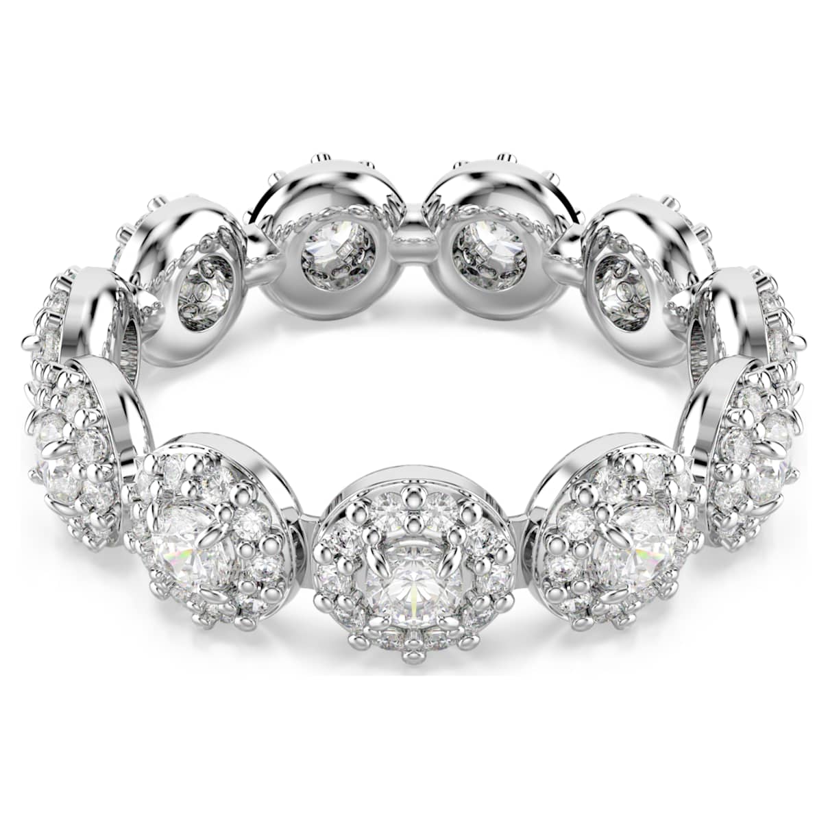Anillo Una Angelic, Talla redonda, Blanco, Baño de rodio