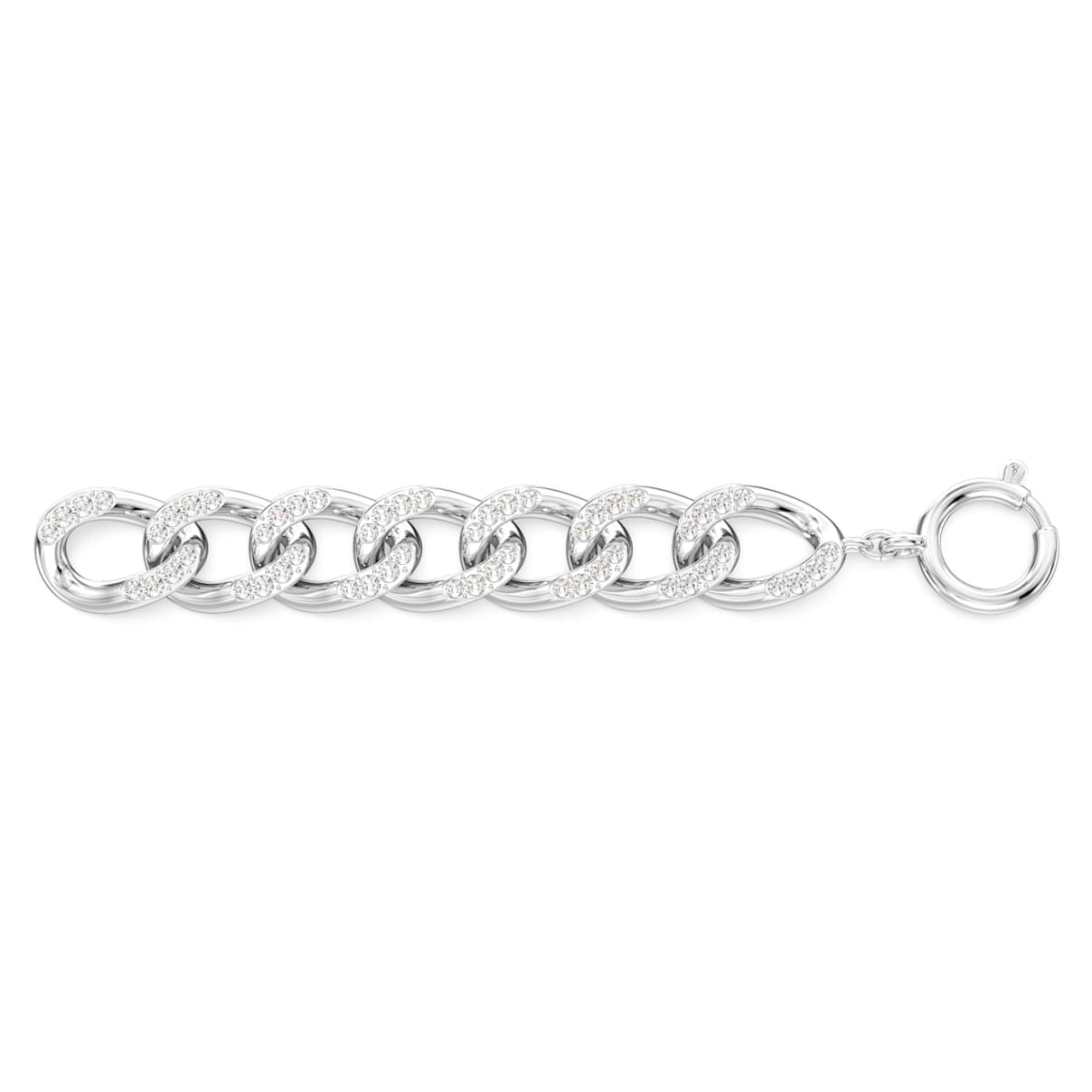 Swarovski Alargador Dextera, Blanco, Baño de rodio