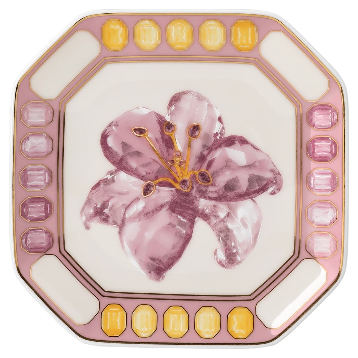 Swarovski Idyllia, Porcelana, Motivo de impresión de cristal, lirio, Multicolor