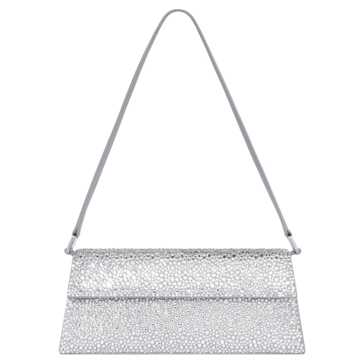 Swarovski Bolso Sublima, Cristales, Cuero, Tono plateado