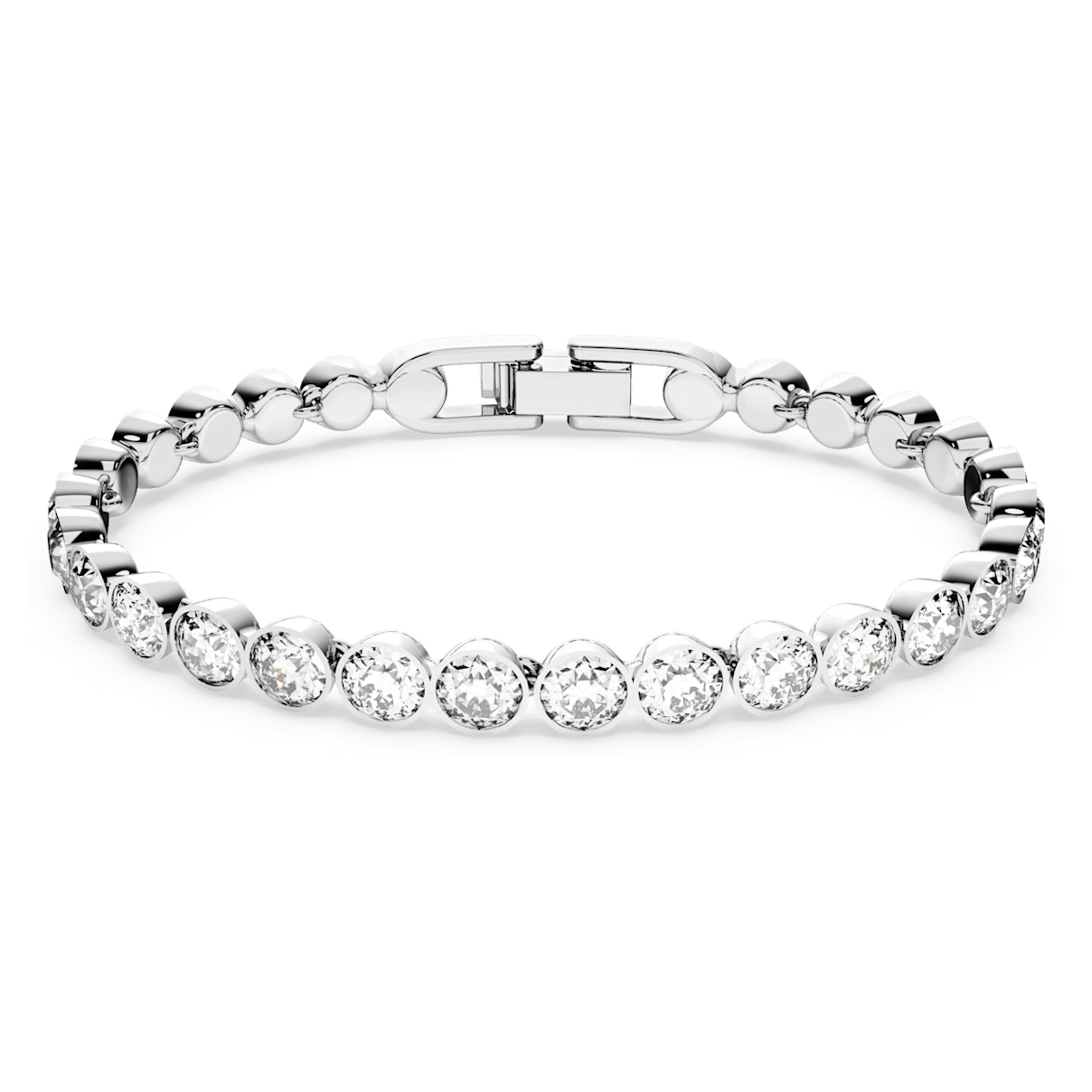 

Swarovski Tennis 手链, 圆形切割, 白色, 镀铑