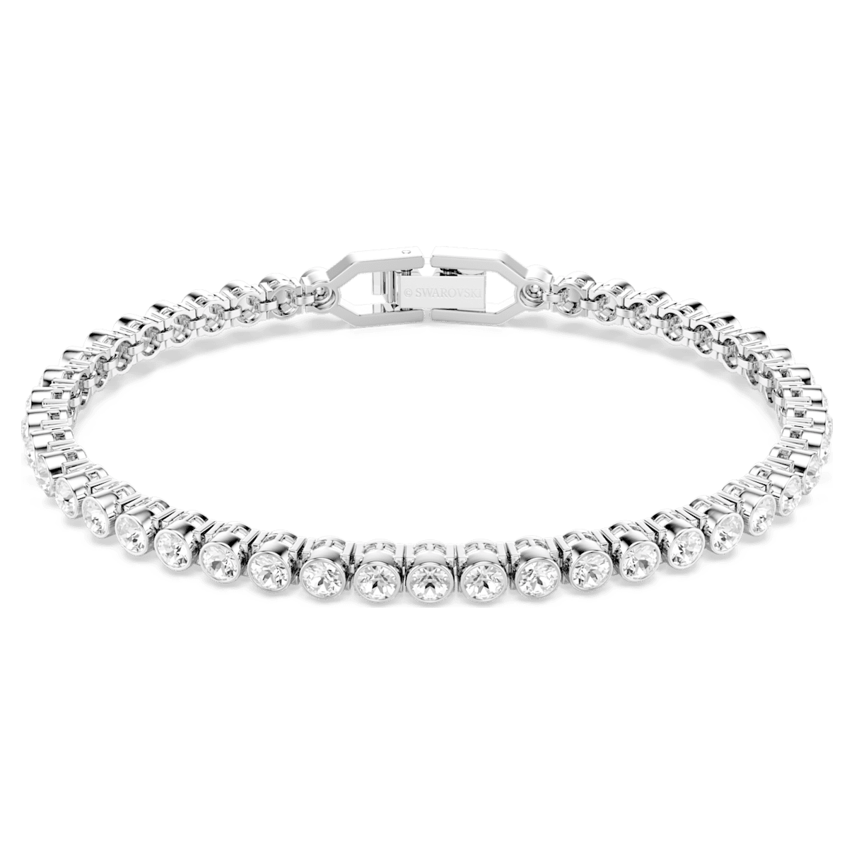 

Swarovski Emily 手链, 圆形切割, 白色, 镀铑