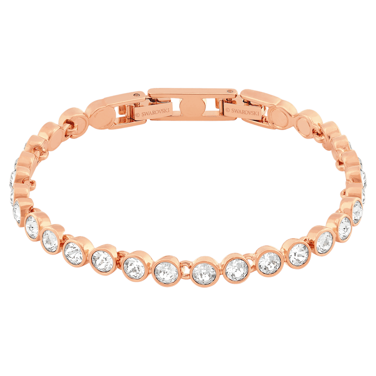 

Swarovski Tennis bracelet, White, Rose gold-tone plated