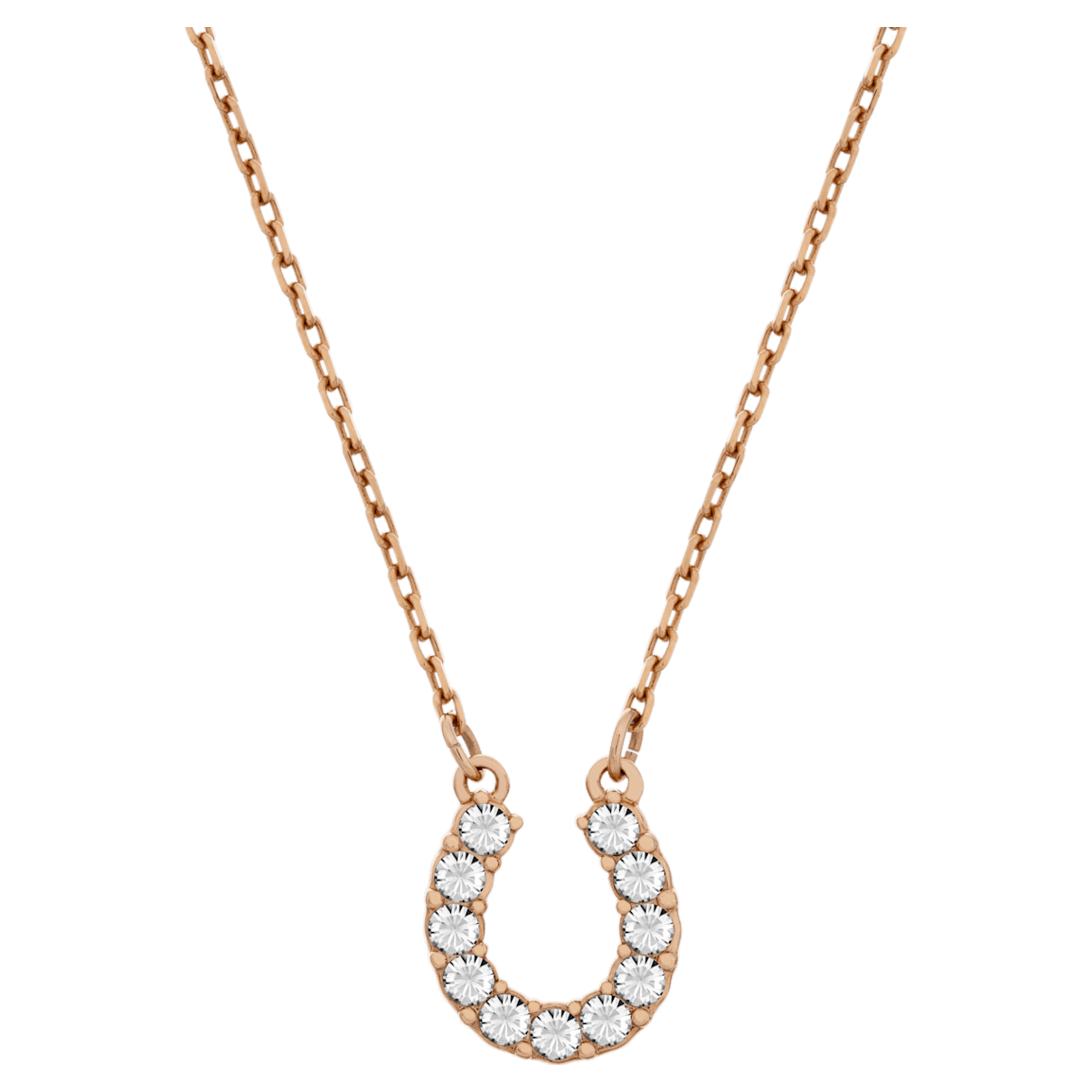 

Swarovski Towards 项链, 马蹄铁, 白色, 镀玫瑰金色调