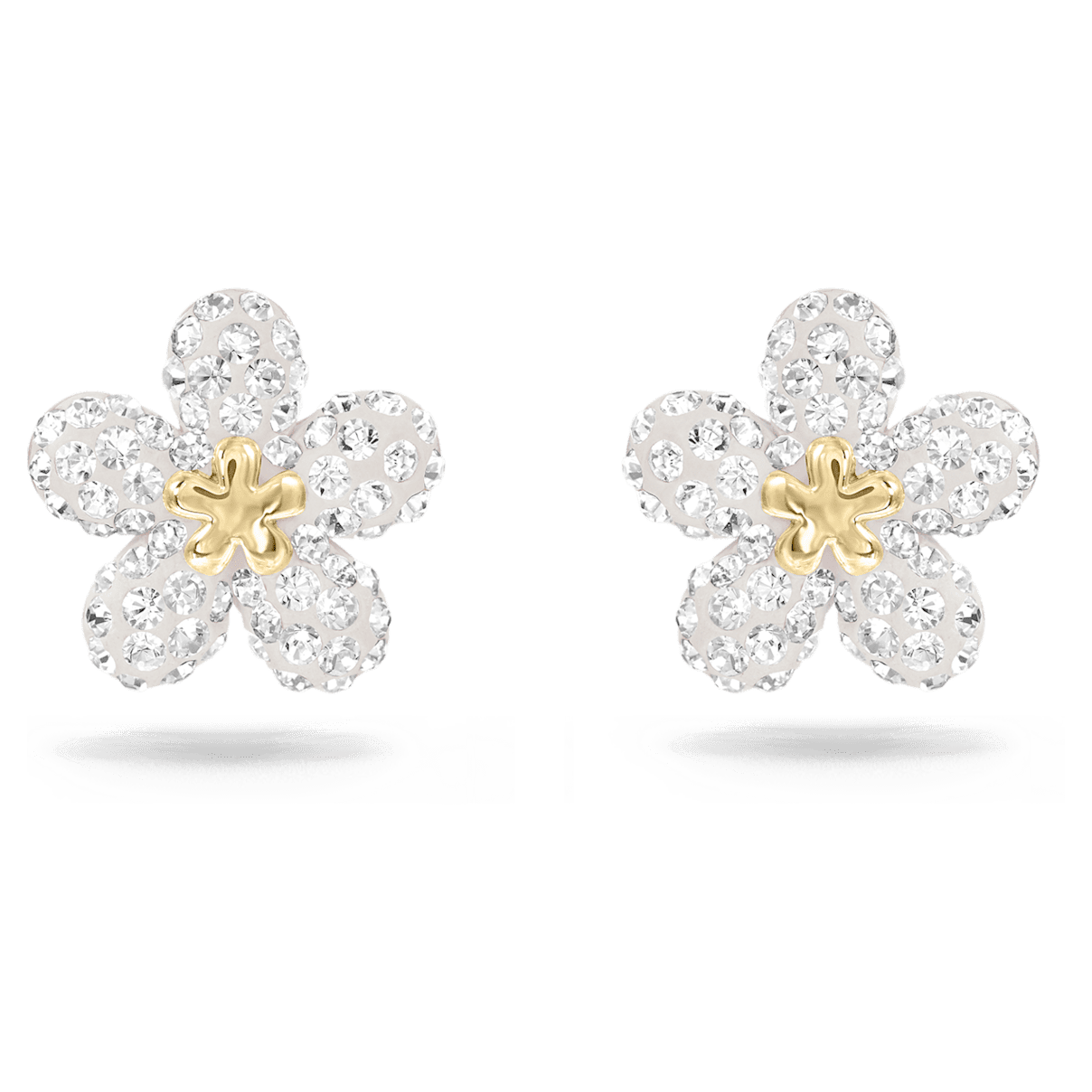 

Swarovski Tough 耳钉, 花朵, 黄色, 混合金属润饰