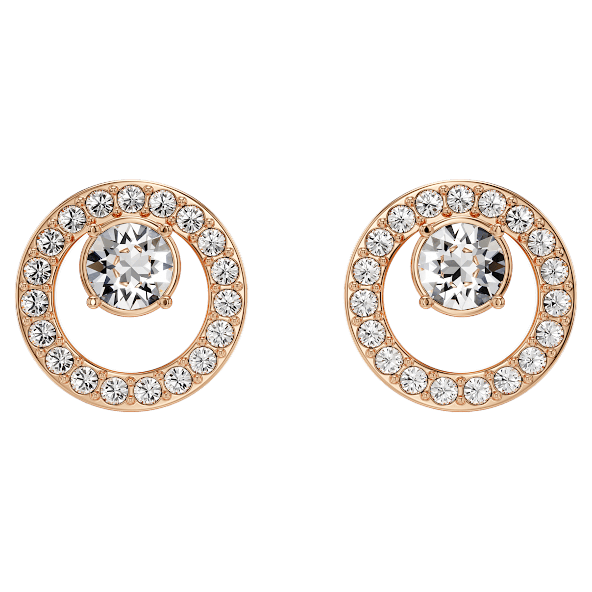

Swarovski Creativity 耳钉, 白色, 镀玫瑰金色调