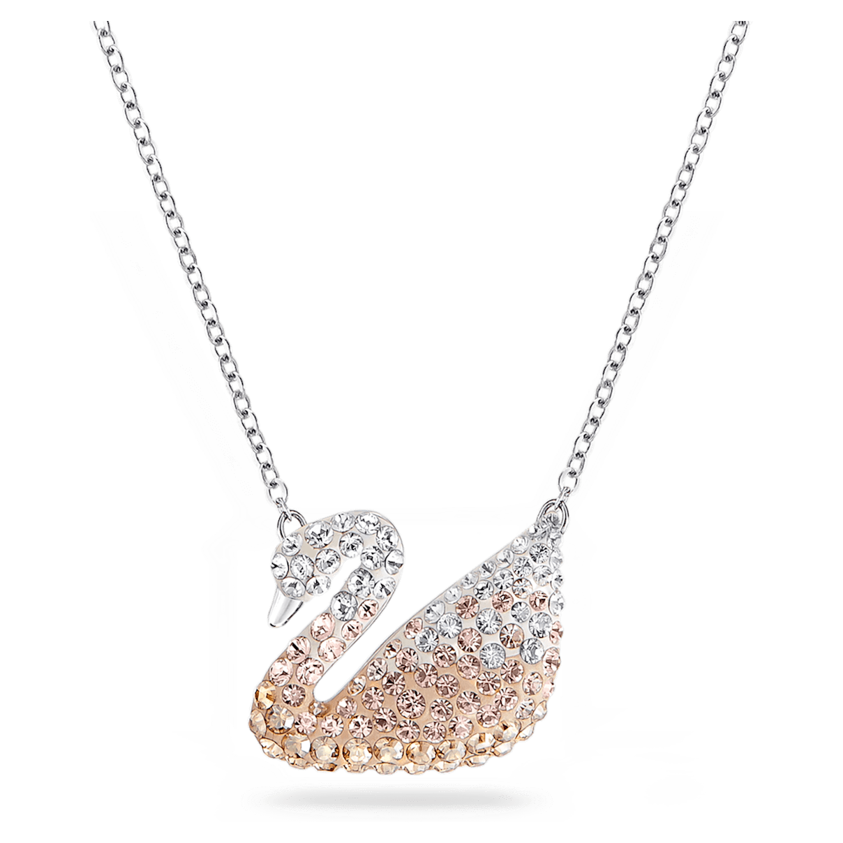 

Swarovski Iconic Swan 链坠, 天鹅, 小码, 米色, 镀铑