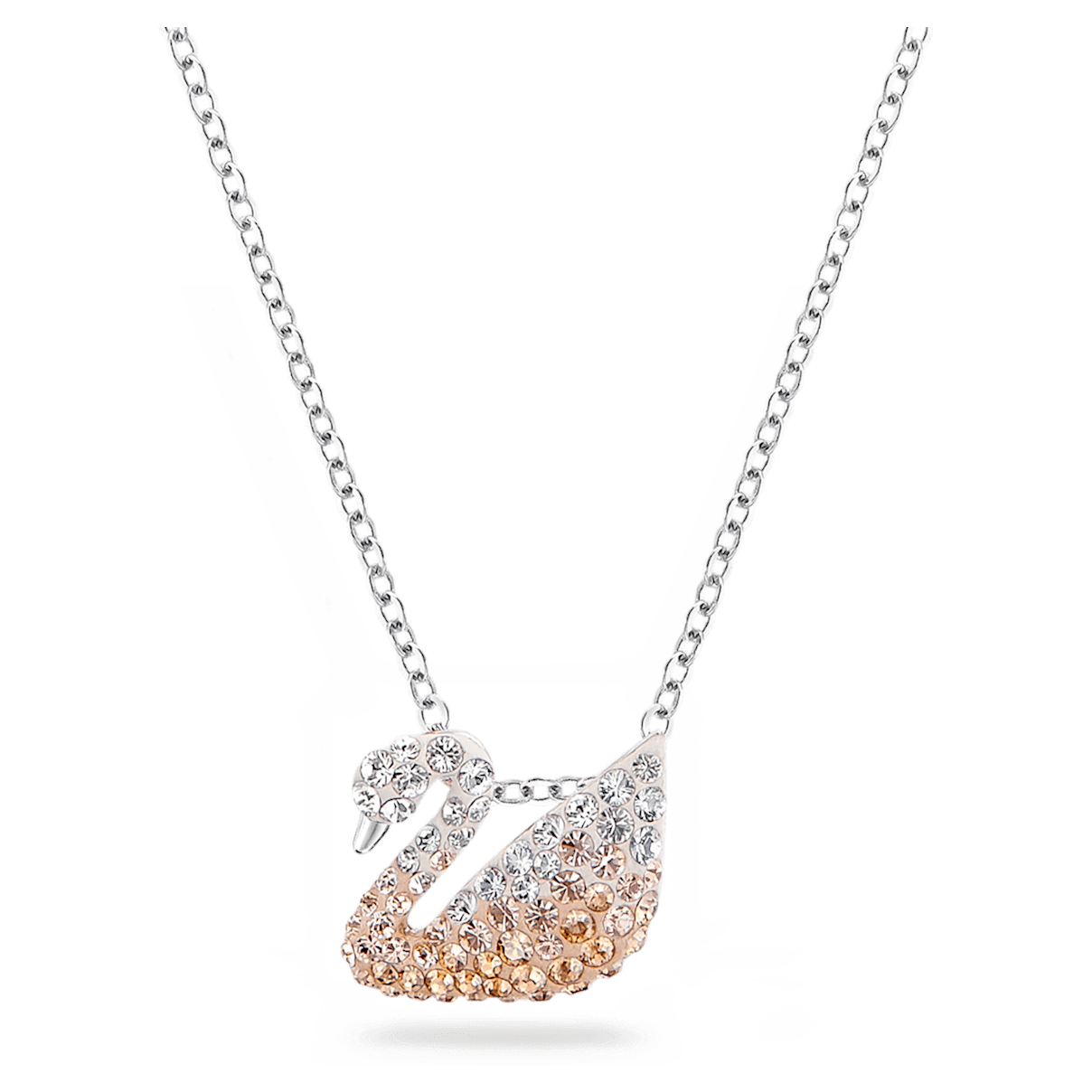 

Swarovski Iconic Swan 链坠, 天鹅, 小码, 米色, 镀铑
