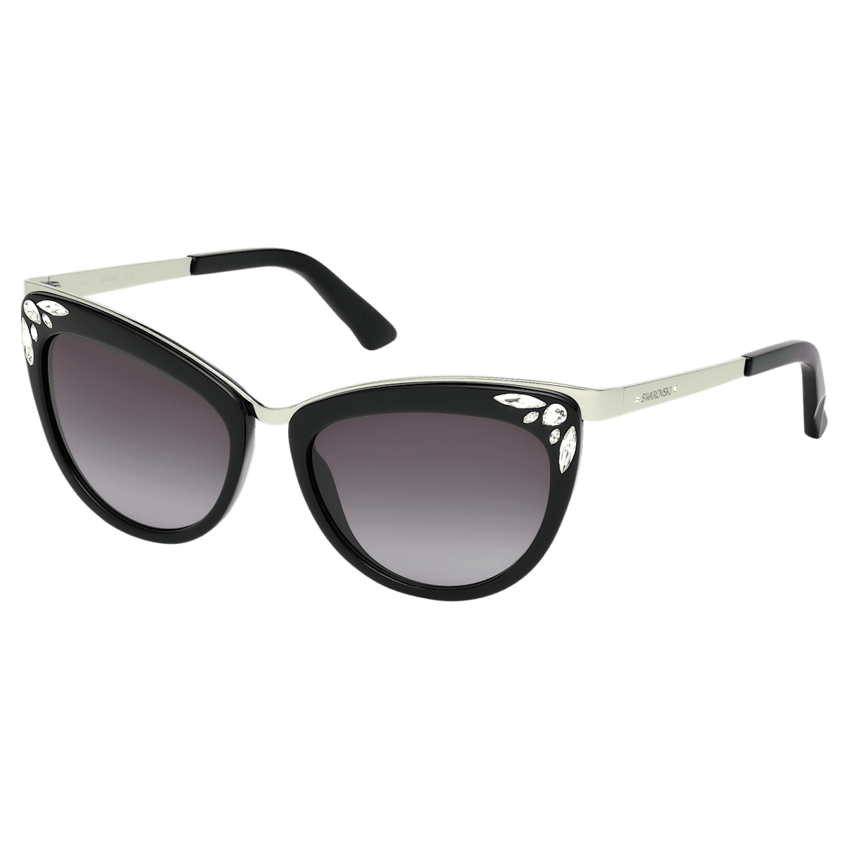 

Swarovski Fortune 太阳眼镜, 猫眼形, SK0102-F 01B, 黑色