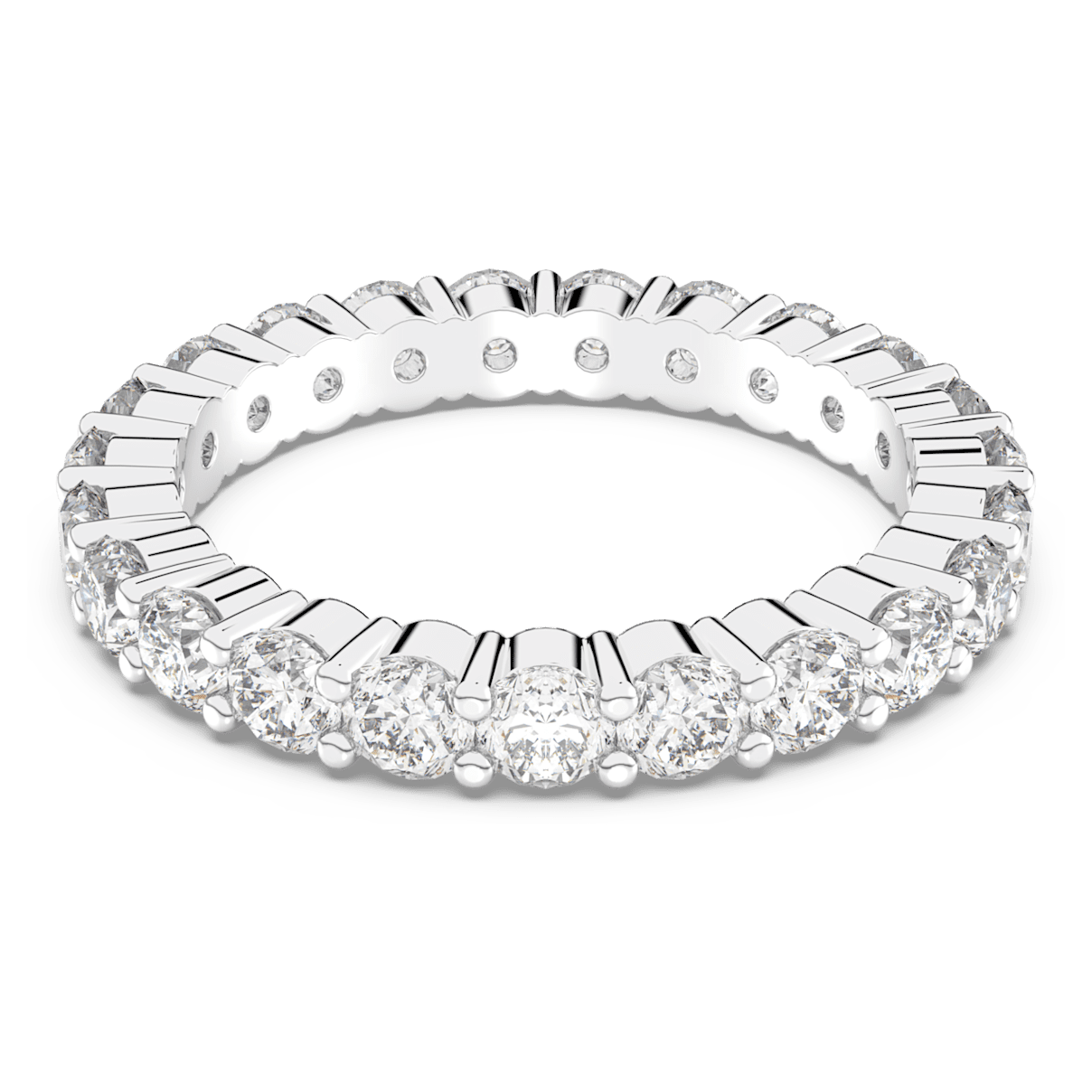 

Swarovski Vittore XL 戒指, 圆形切割, 白色, 镀铑