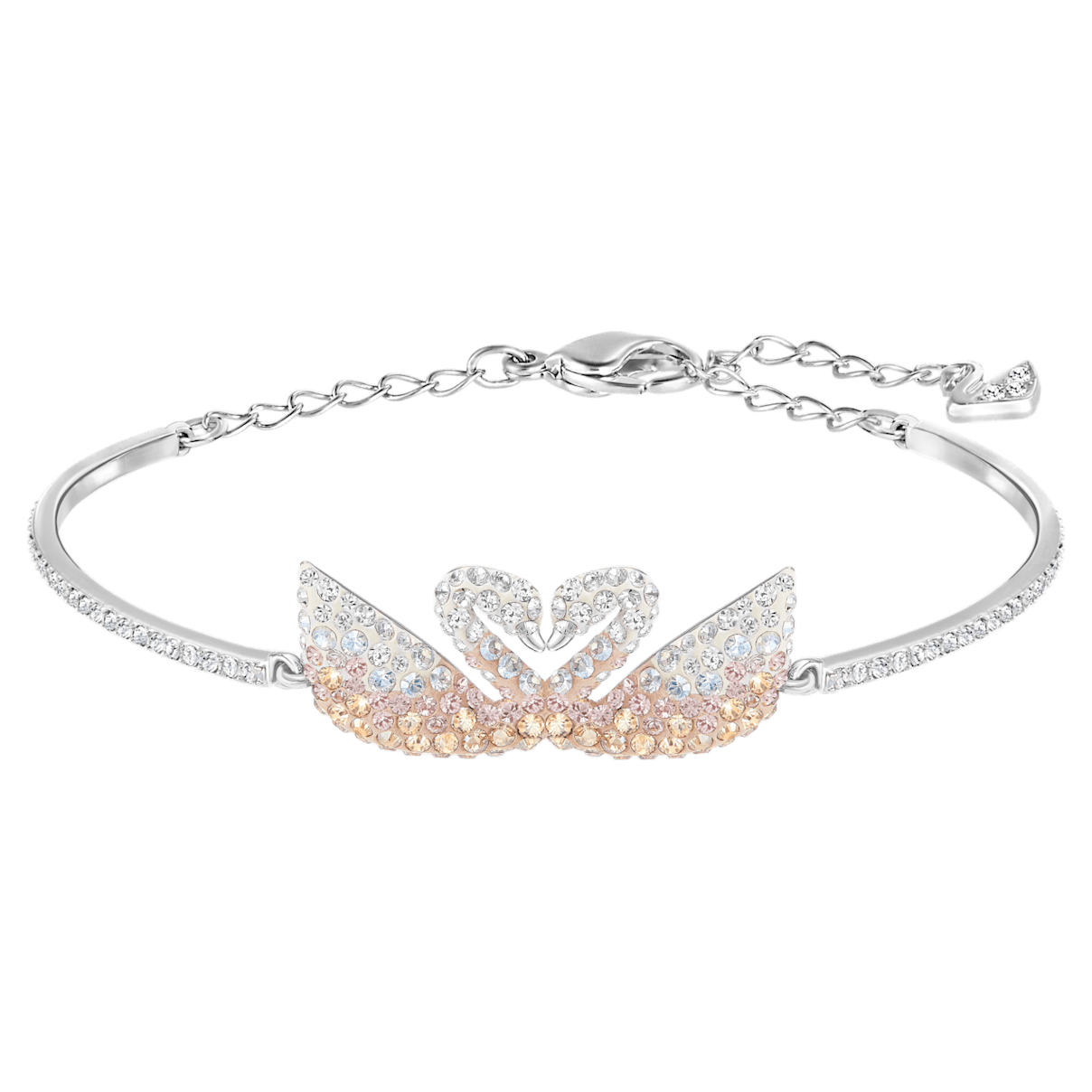 

Swarovski Iconic Swan bangle, Multicoloured, Rhodium plated