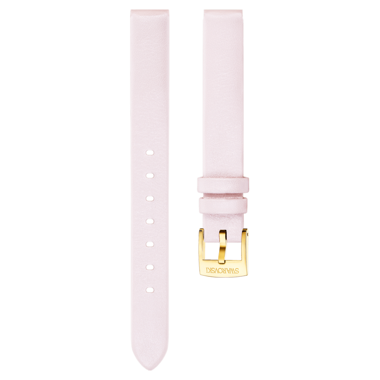

Swarovski Cinturino per orologio 12mm, Pelle, Rosa, Placcato color oro