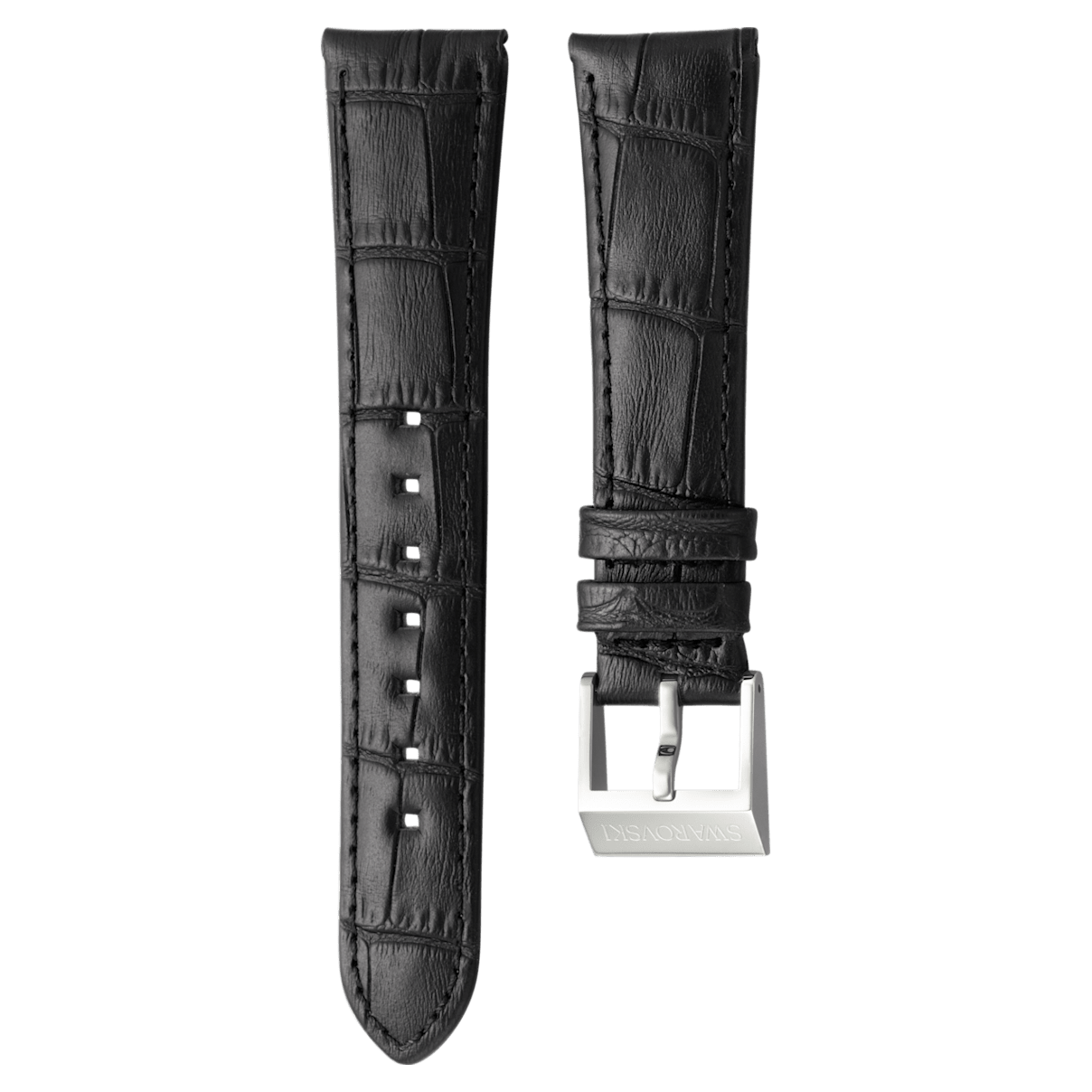 

Swarovski Cinturino per orologio 14mm, Pelle con impunture, Marrone, Acciaio inossidabile