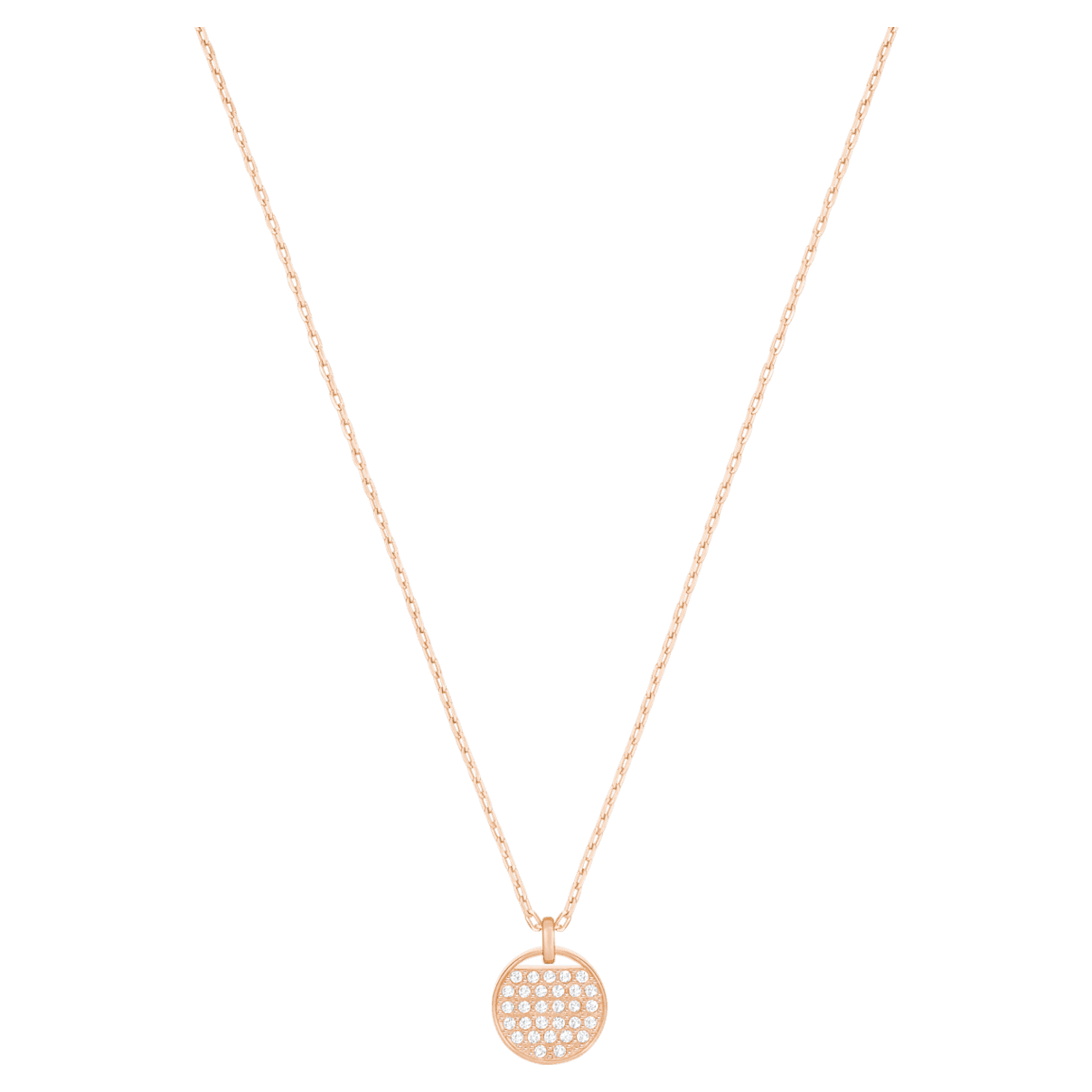 

Swarovski Ginger pendant, White, Rose gold-tone plated