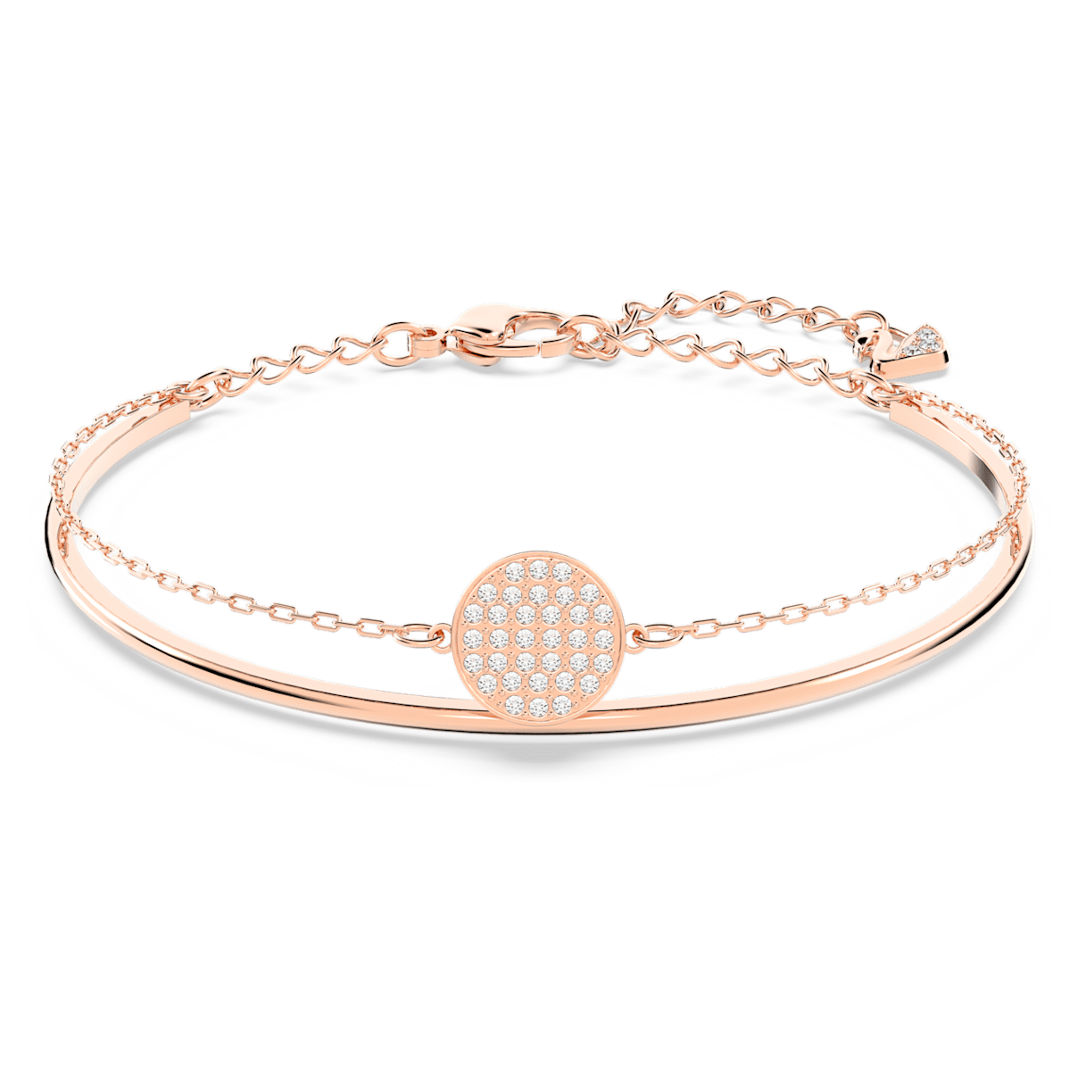 

Swarovski Ginger 手镯, 白色, 镀玫瑰金色调