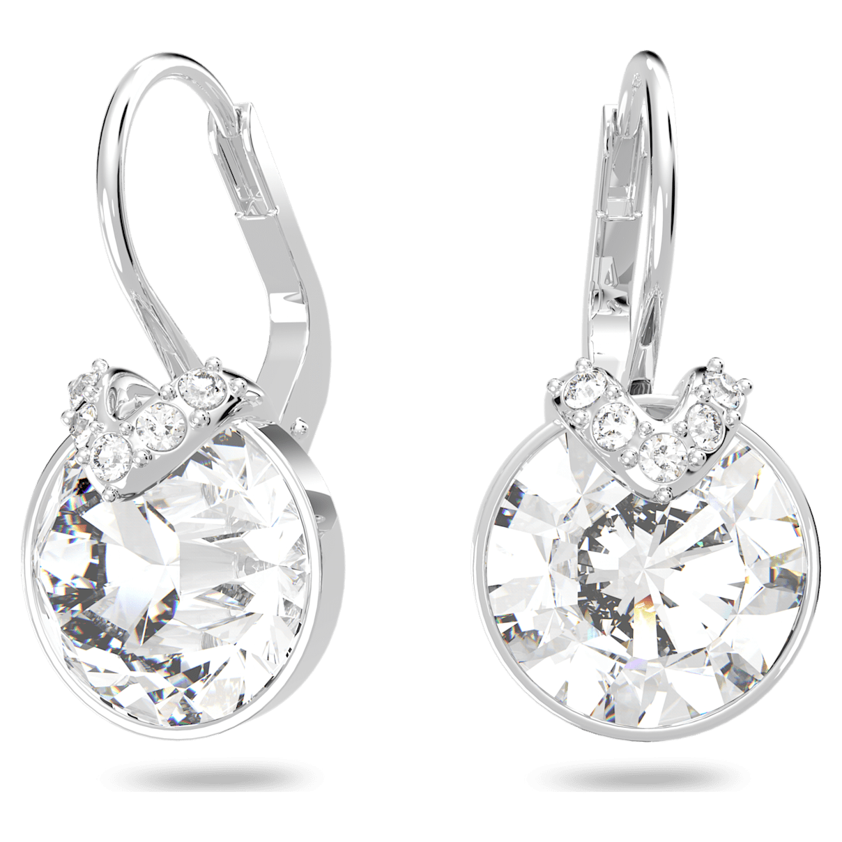 

Swarovski Bella V 水滴形耳环, 圆形切割, 白色, 镀铑