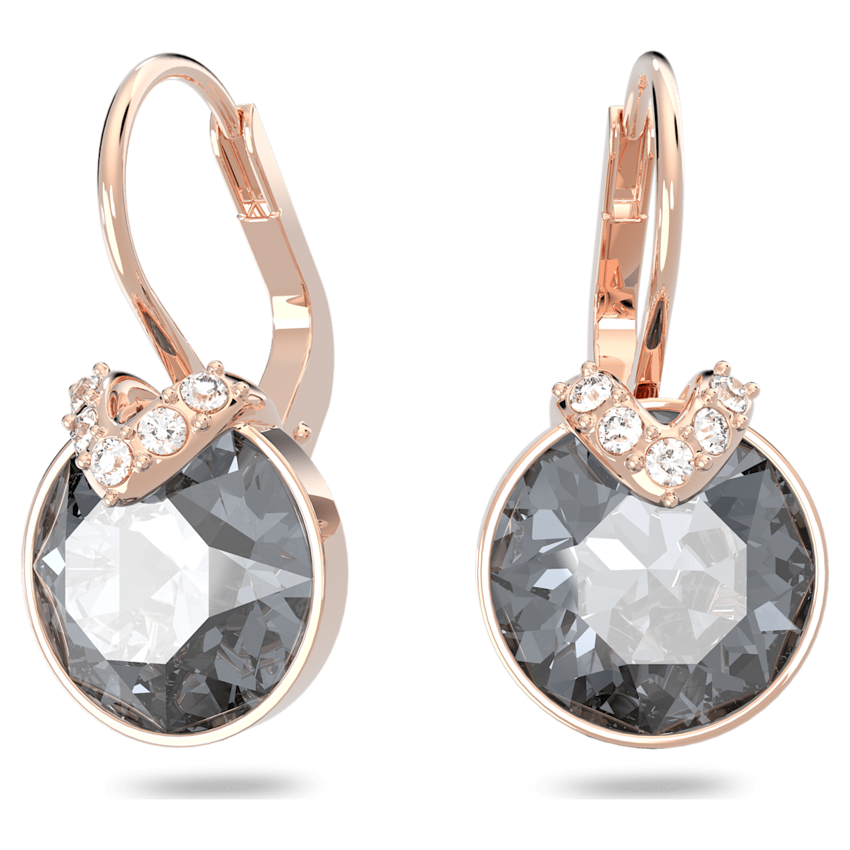 

Swarovski Bella V 水滴形耳环, 圆形切割, 灰色, 镀玫瑰金色调