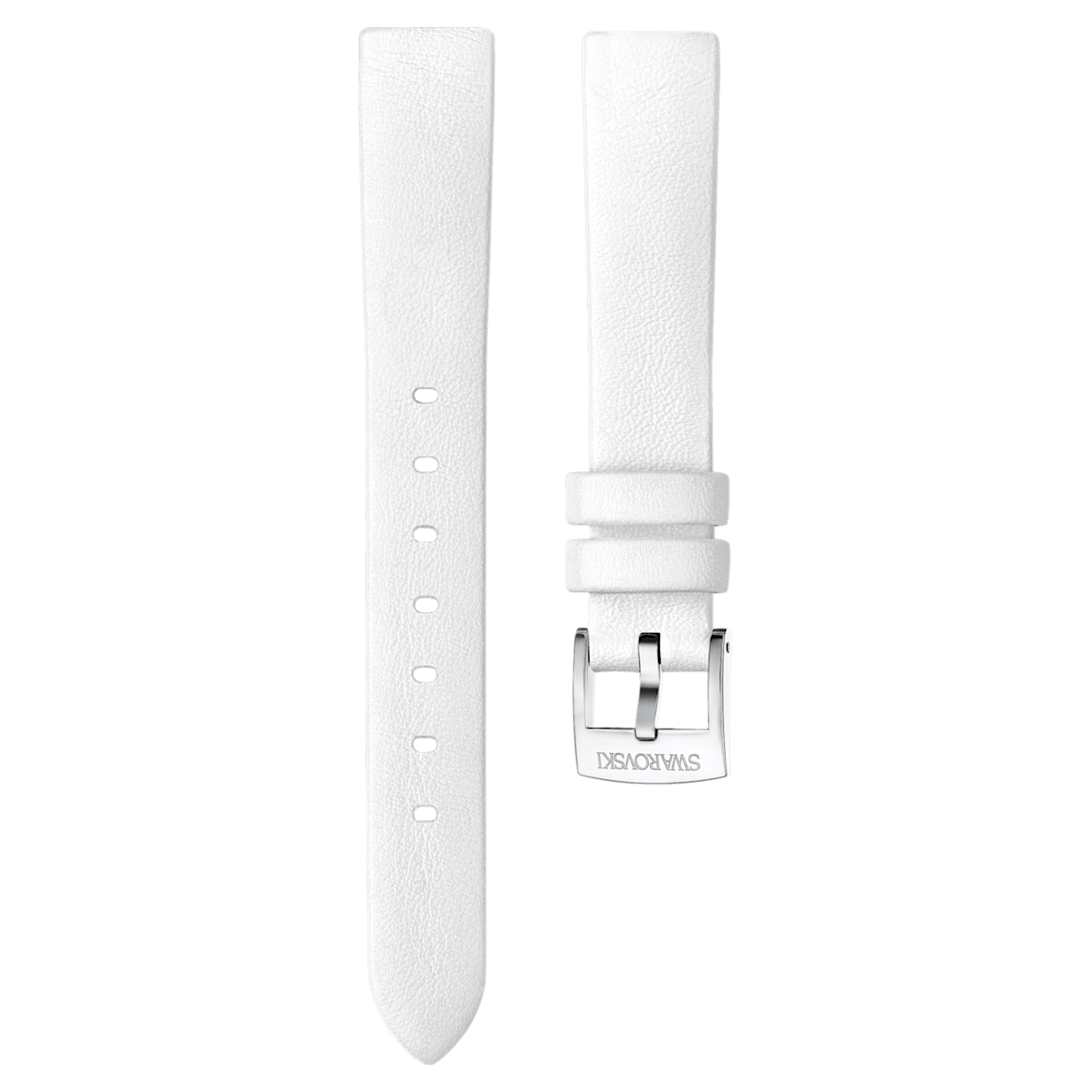 

Swarovski 14mm Uhrenarmband, Leder, Weiß, Edelstahl