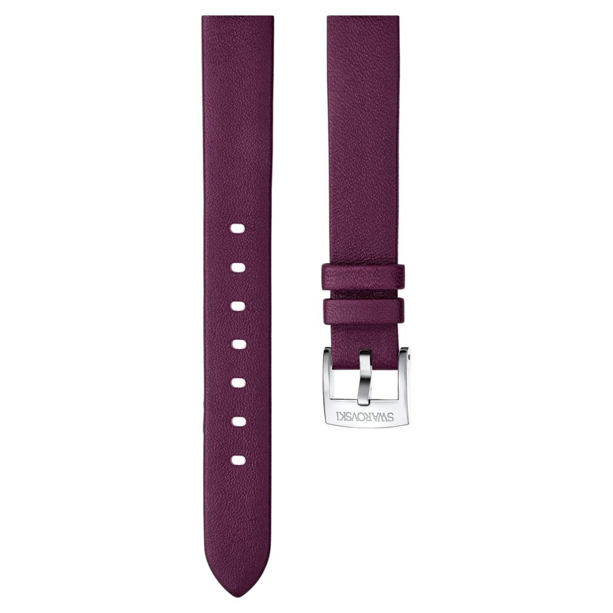 

Swarovski 14mm Uhrenarmband, Leder, Burgunderrot, Edelstahl