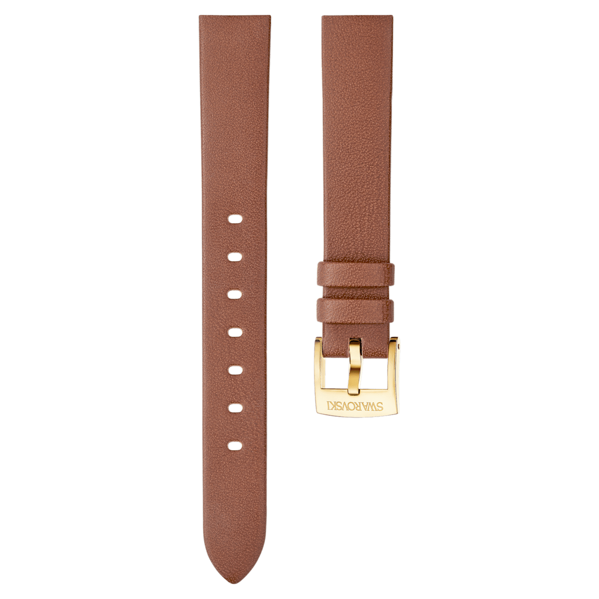

Swarovski 14mm Uhrenarmband, Leder, Braun, Vergoldetes Finish