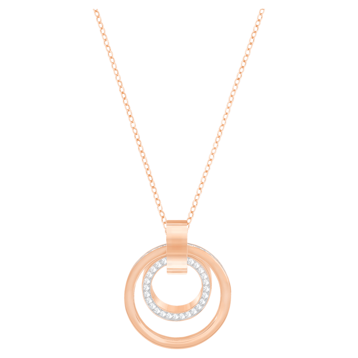 

Swarovski Hollow 펜던트, 라운드 쉐입, 화이트, 로즈골드 톤 플래팅