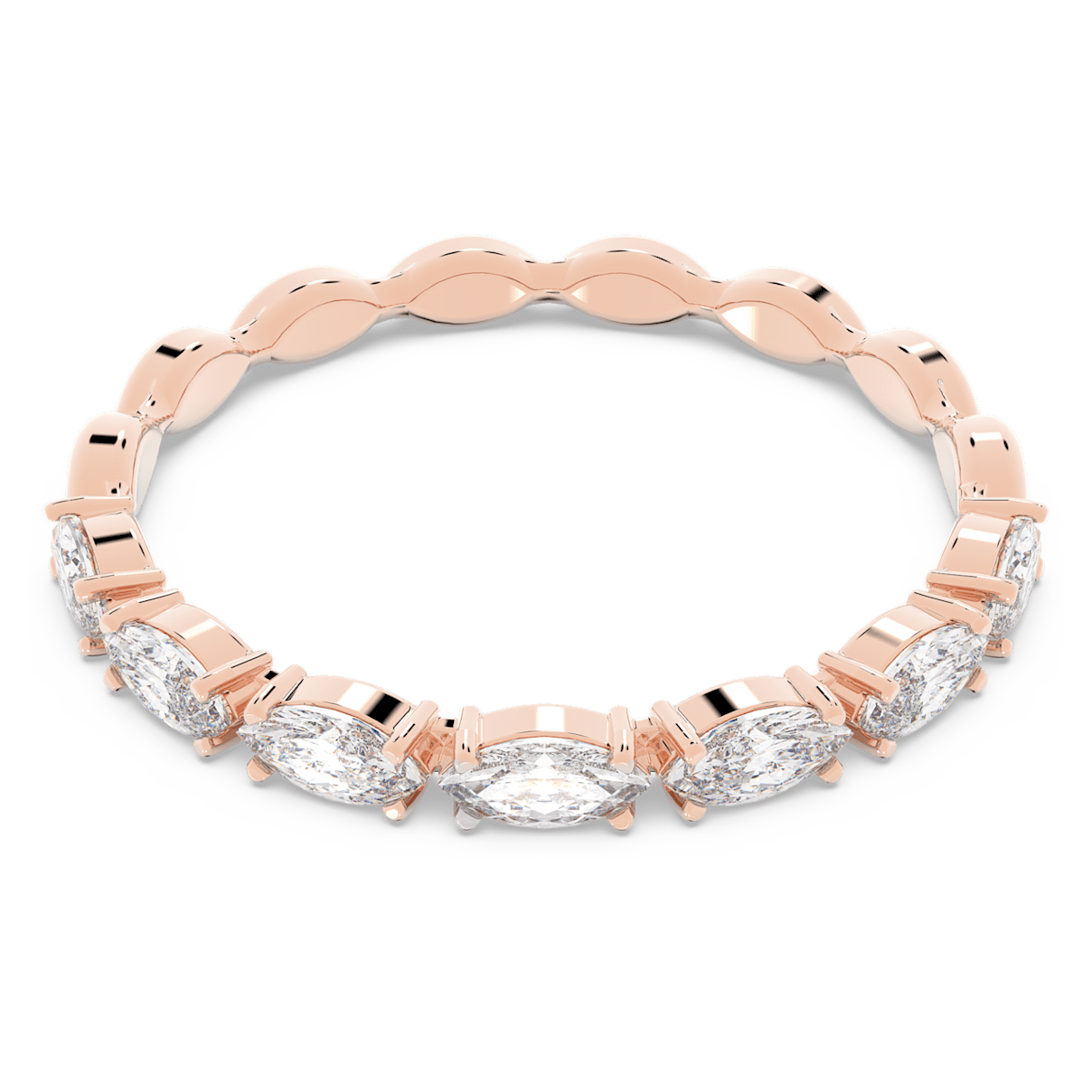 

Swarovski Vittore 戒指, 榄尖形切割, 白色, 镀玫瑰金色调