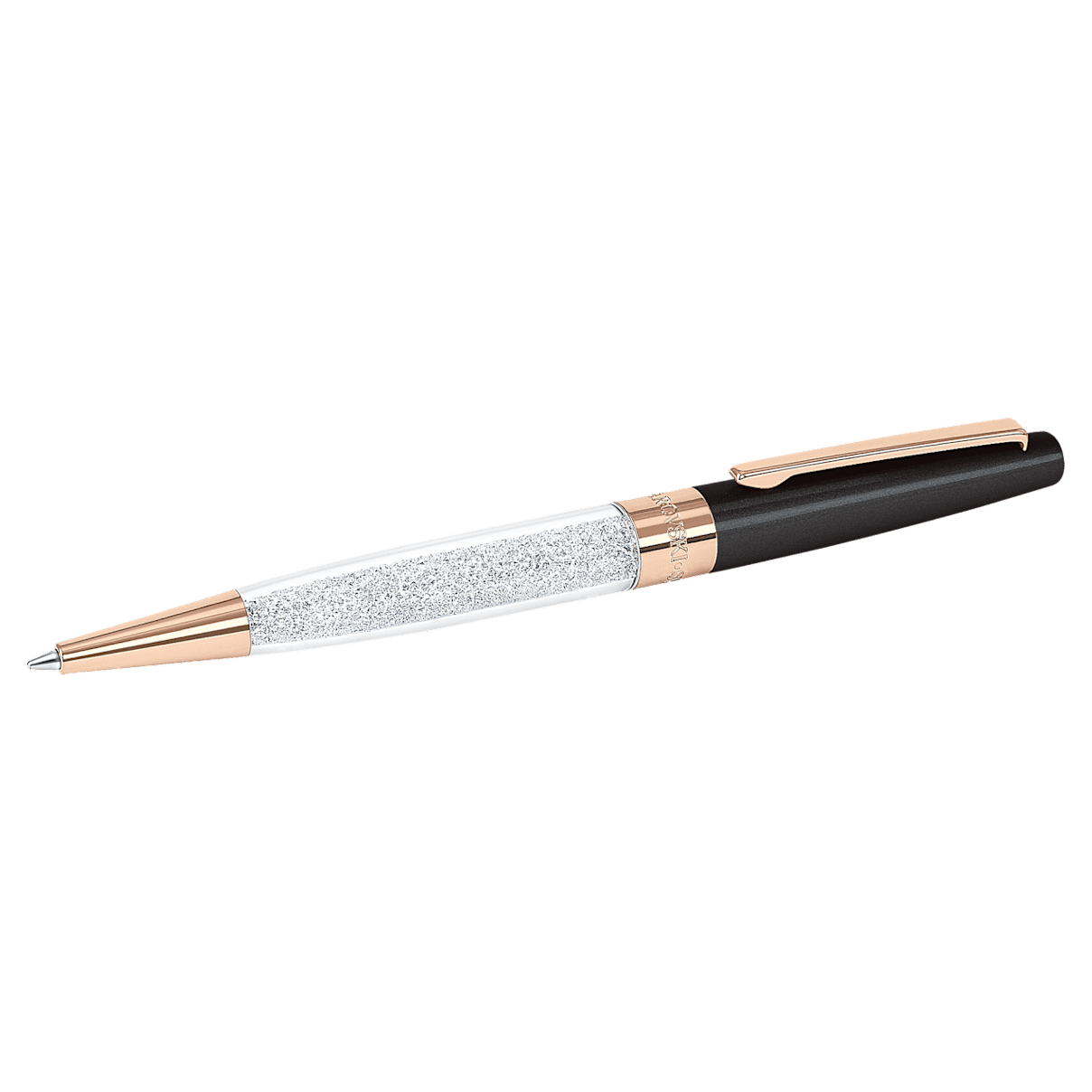 

Swarovski Crystalline Stardust ballpoint pen, Black, Rose gold-tone plated