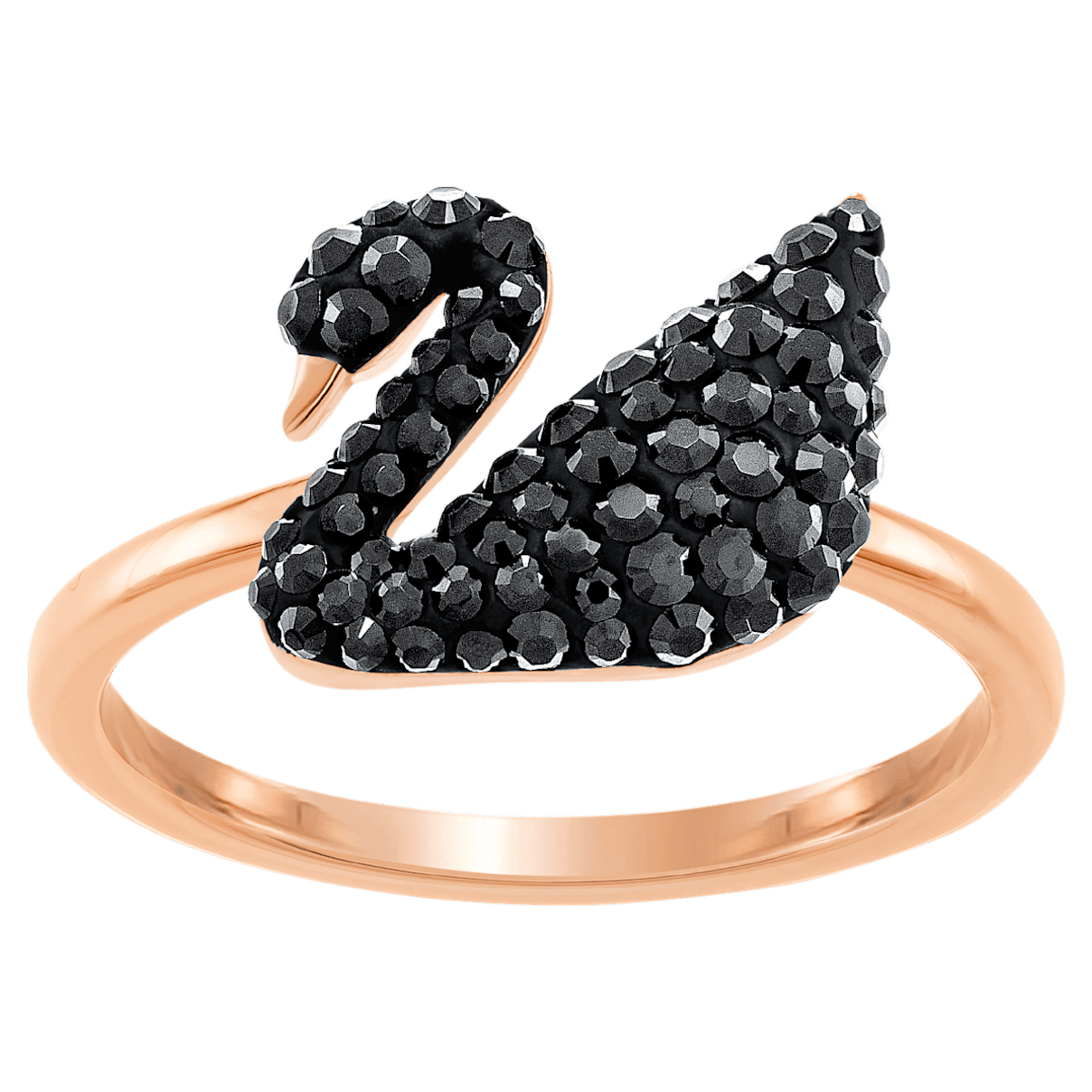 

Swarovski Pierścionek Iconic Swan, Czarny, Powłoka w odcieniu różowego złota