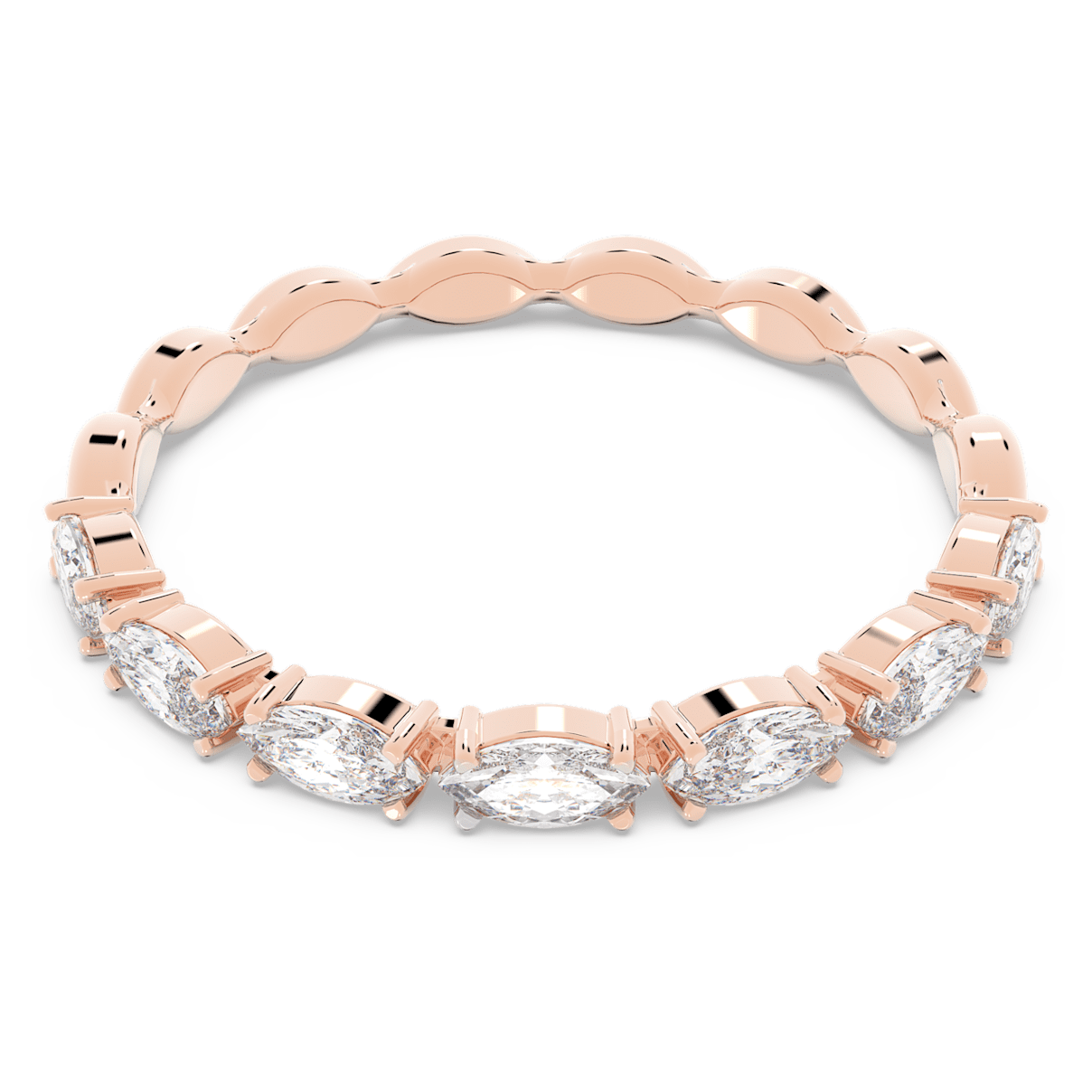 

Swarovski Vittore 戒指, 榄尖形切割, 白色, 镀玫瑰金色调