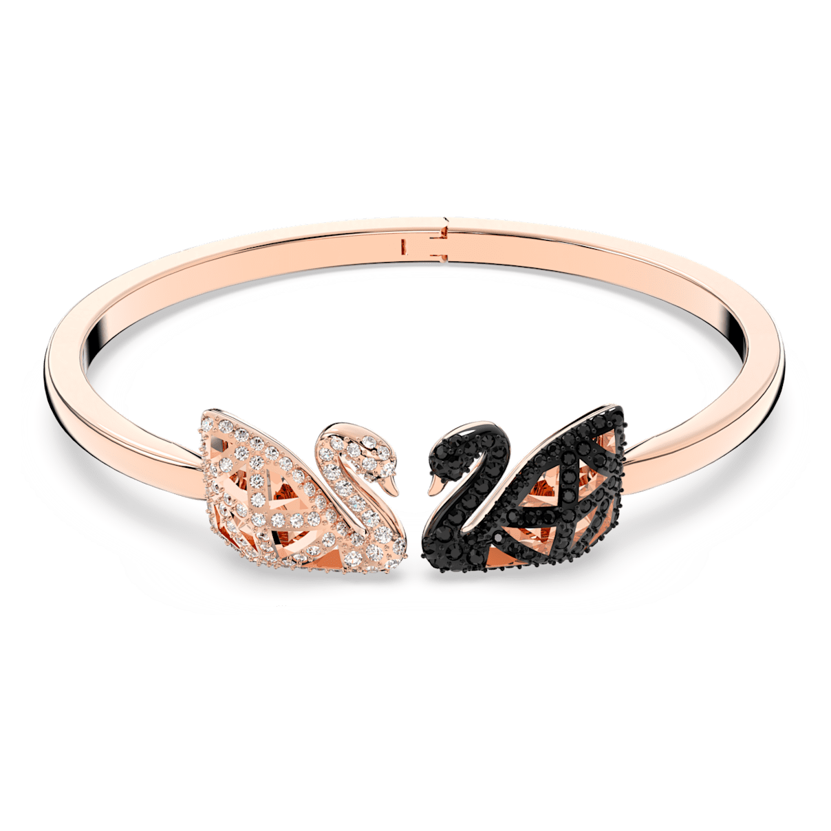 

Swarovski Facet Swan bangle, Swan, Black, Mixed metal finish