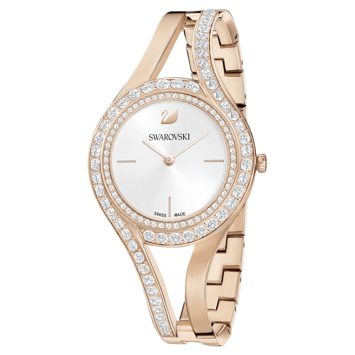 

Swarovski Eternal watch, Metal bracelet, Gold tone, Champagne gold-tone finish