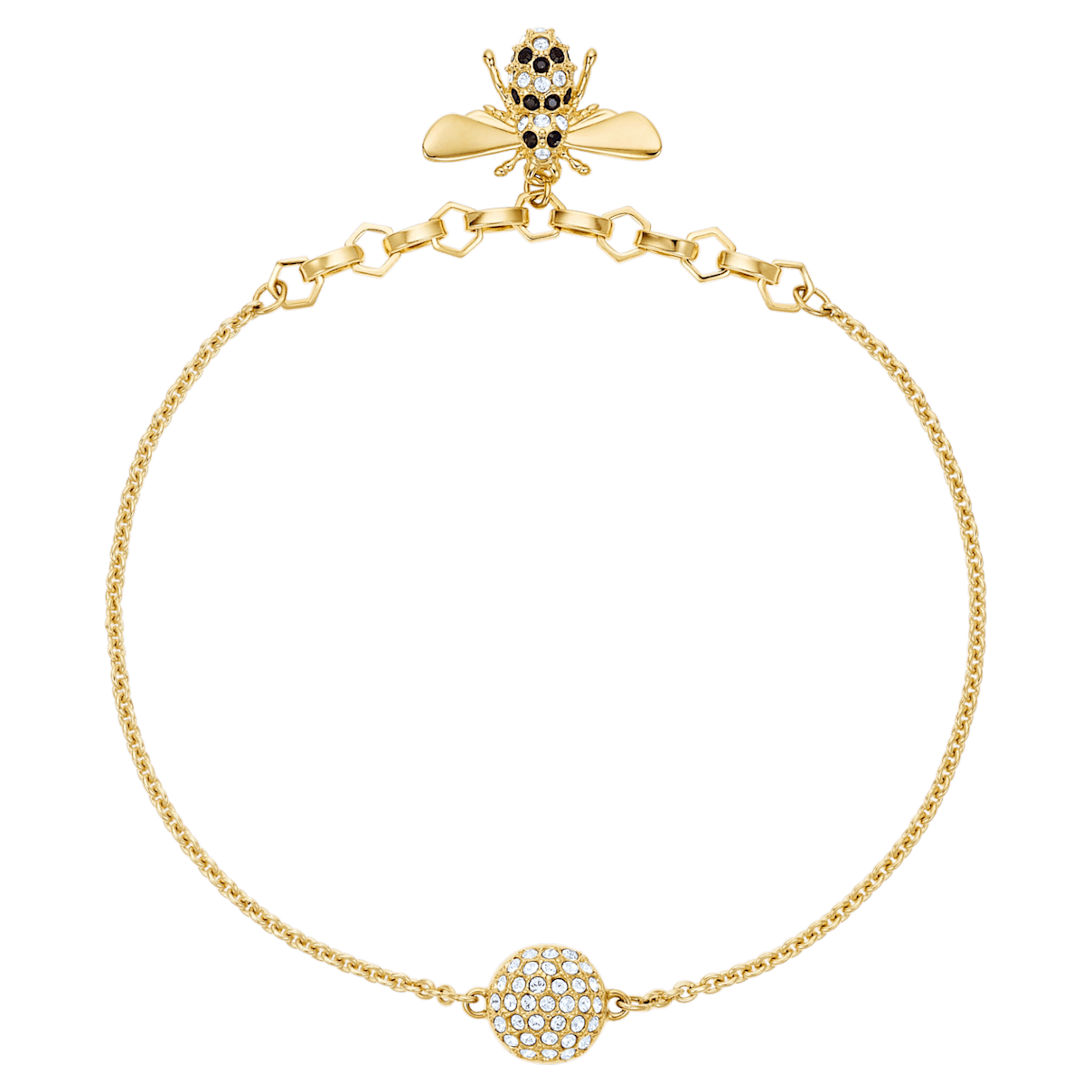 

Swarovski Remix Collection Strand, 磁扣, 蜜蜂, 黑色, 镀金色调