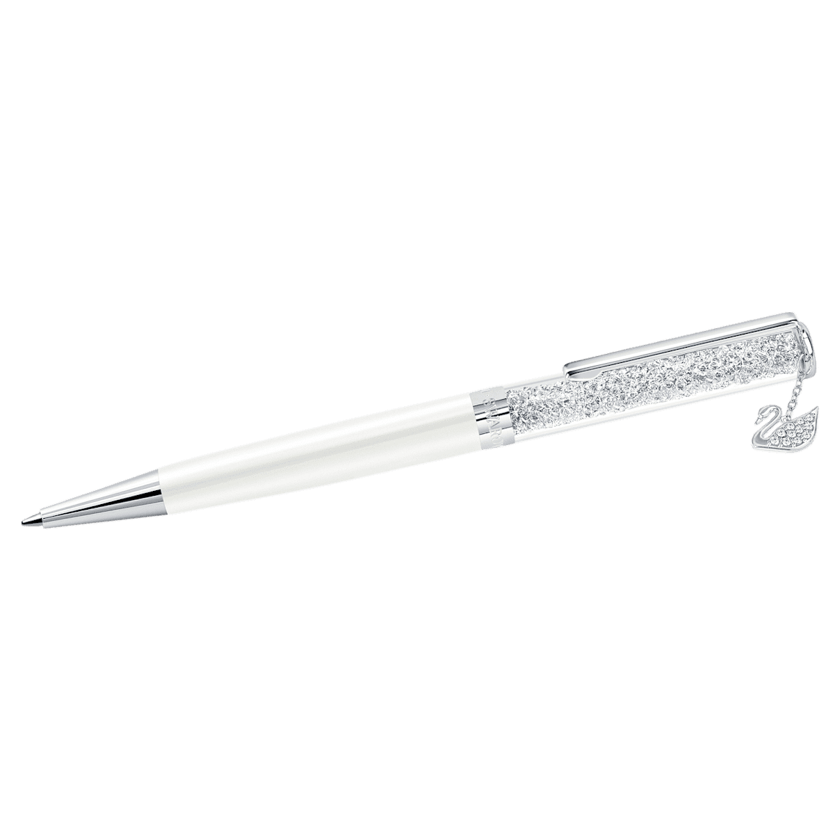 

Swarovski Crystalline ballpoint pen, Swan, White, Chrome plated
