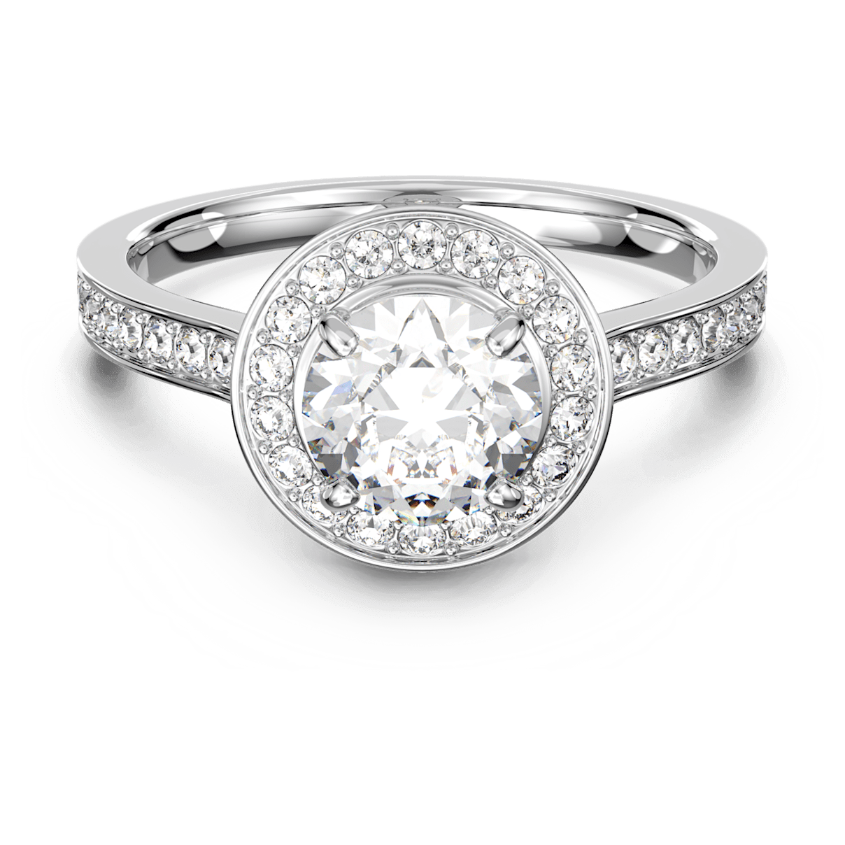 

Swarovski Angelic ring, Round cut, White, Rhodium plated