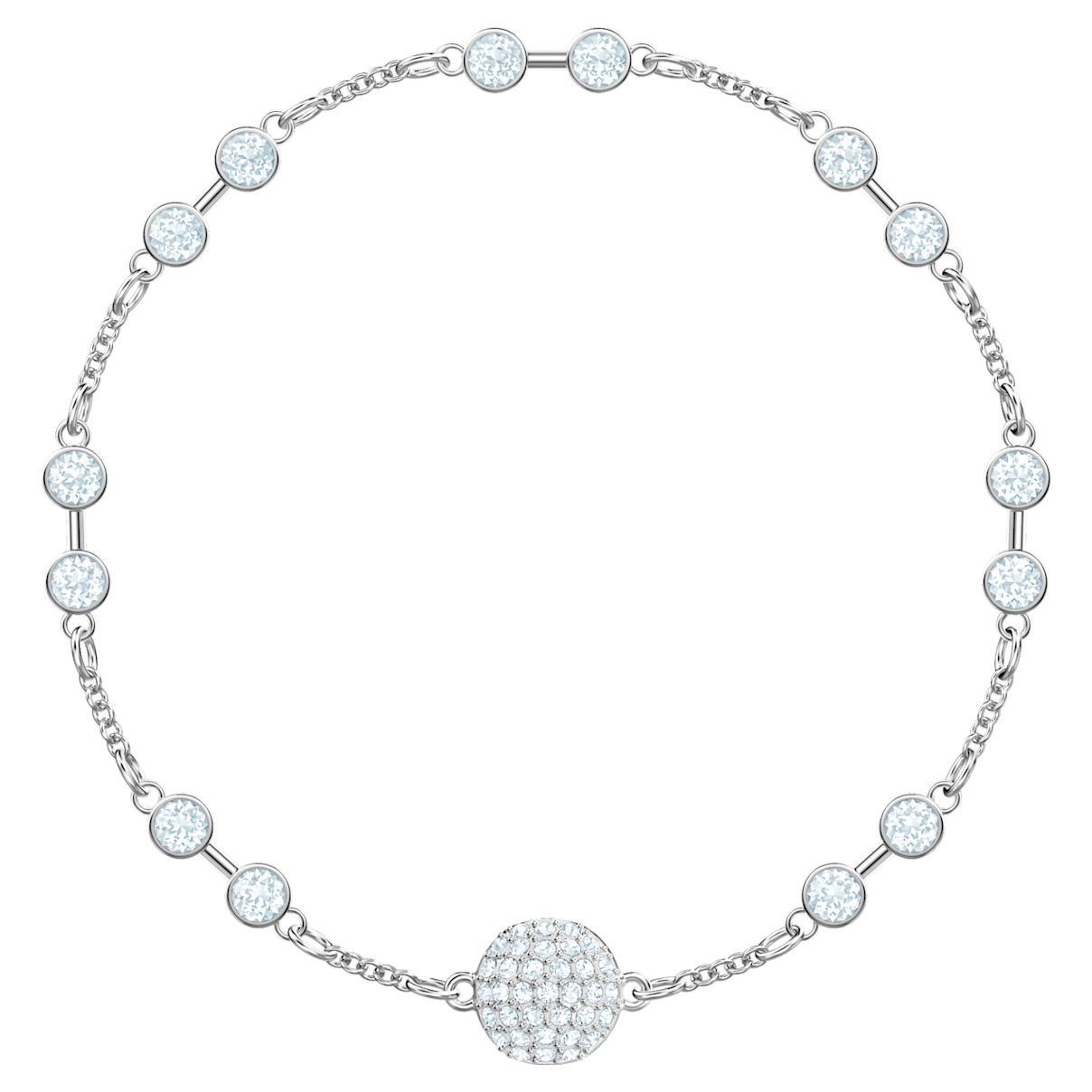 

Swarovski Remix Collection carrier, Magnetic closure, White, Rhodium plated